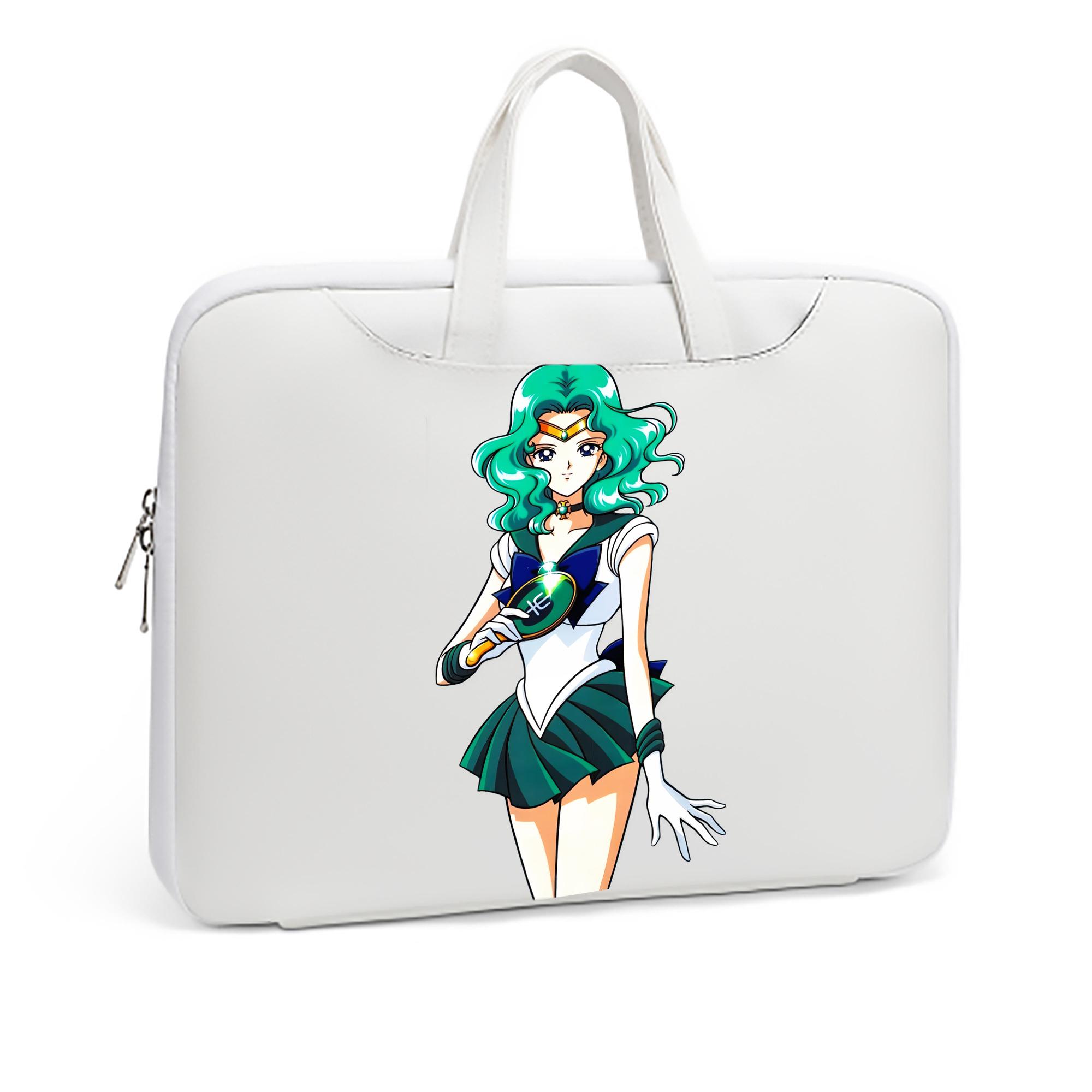（画像用） 美少女戦士セーラームーン 海王 みちる（かいおう みちる） Sailor Moon Kaiou Michiru レザーラップトップバッグ　ノートパソコンケース