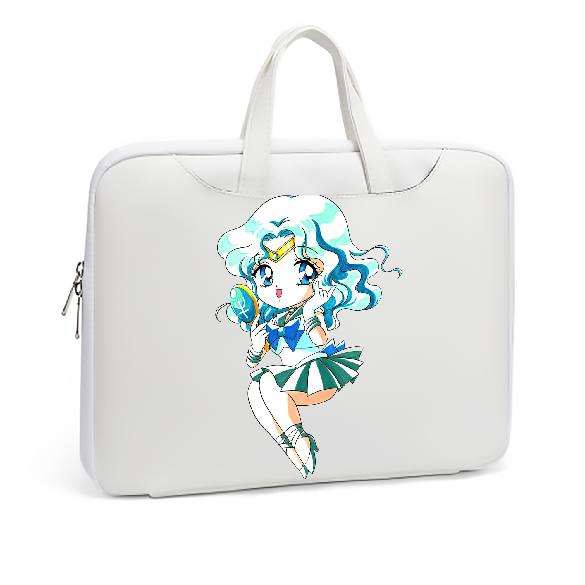 （画像用） 美少女戦士セーラームーン 海王 みちる（かいおう みちる） Sailor Moon Kaiou Michiru レザーラップトップバッグ　ノートパソコンケース