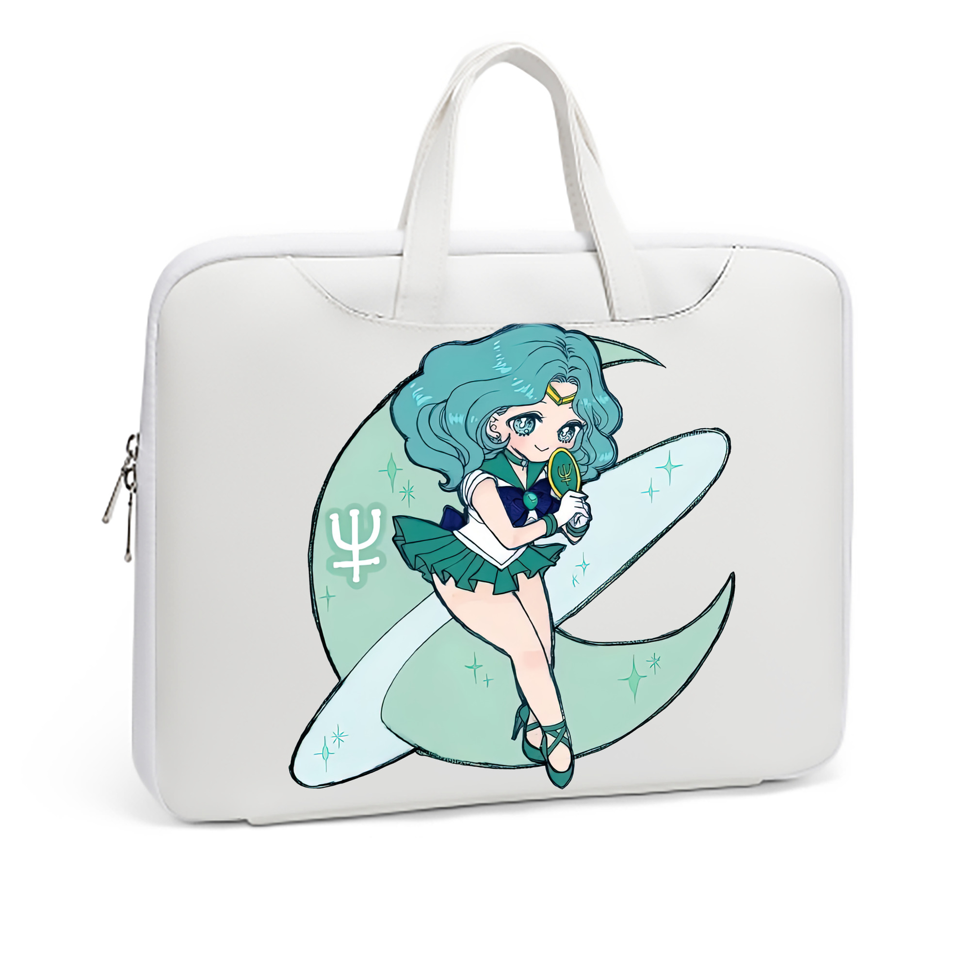 （画像用） 美少女戦士セーラームーン 海王 みちる（かいおう みちる） Sailor Moon Kaiou Michiru レザーラップトップバッグ　ノートパソコンケース