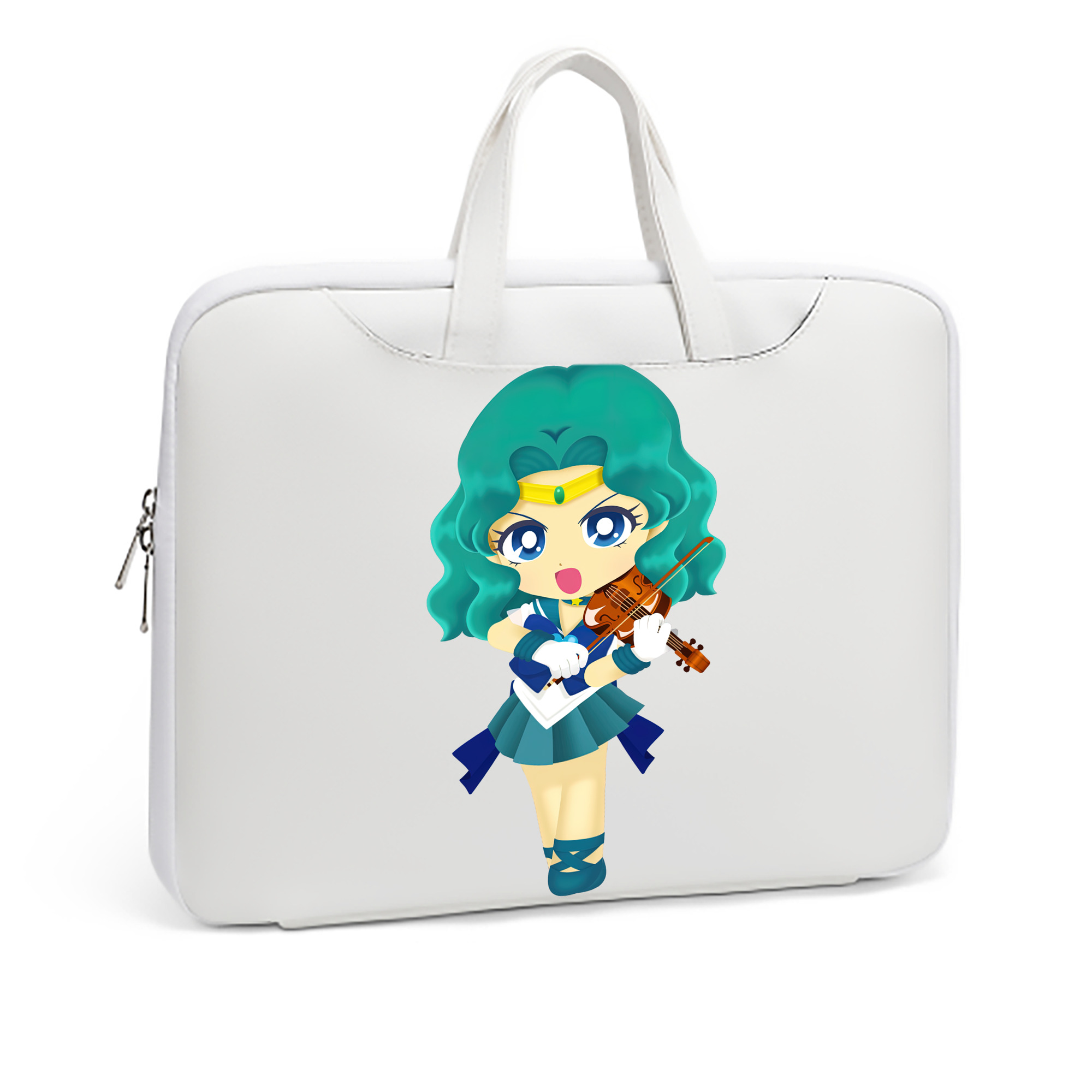 （画像用） 美少女戦士セーラームーン 海王 みちる（かいおう みちる） Sailor Moon Kaiou Michiru レザーラップトップバッグ　ノートパソコンケース