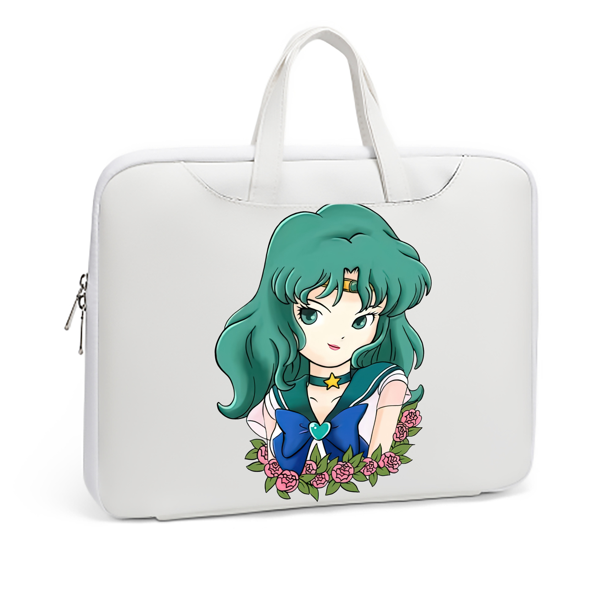 （画像用） 美少女戦士セーラームーン 海王 みちる（かいおう みちる） Sailor Moon Kaiou Michiru レザーラップトップバッグ　ノートパソコンケース