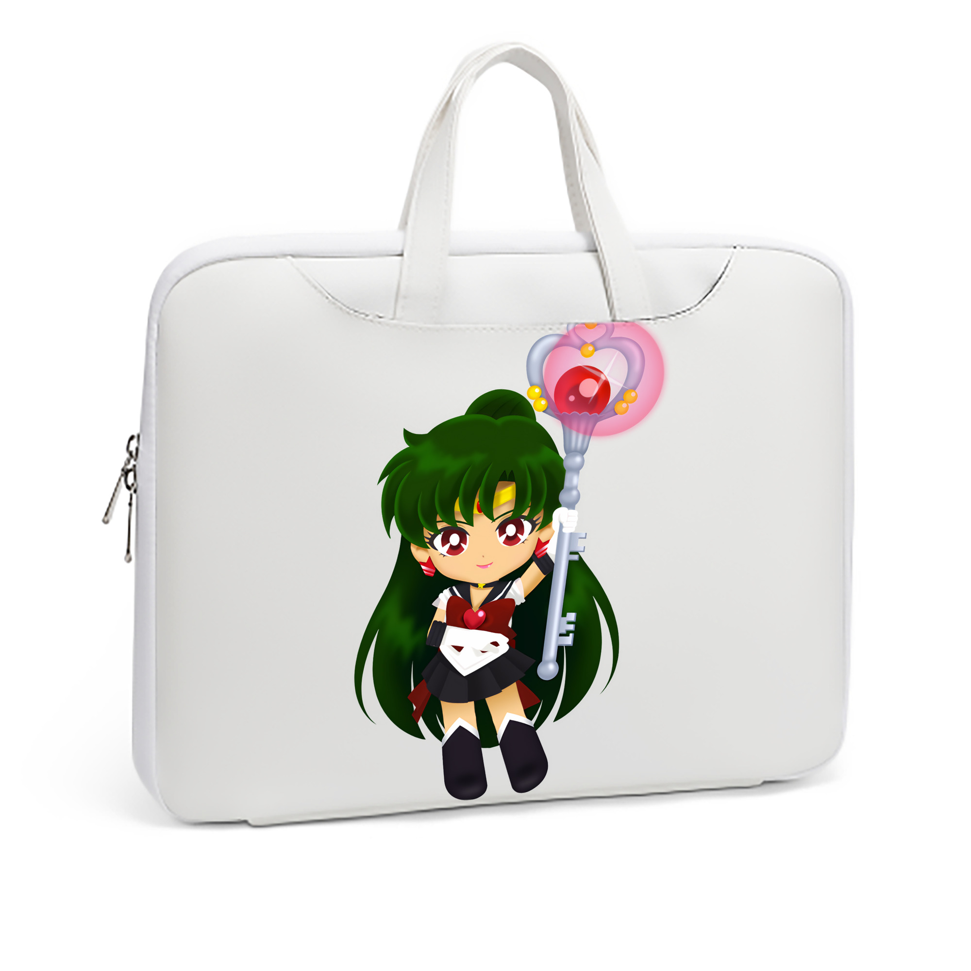 （画像用） 美少女戦士セーラームーン 冥王せつな Sailor Moon Meiou Setsuna レザーラップトップバッグ　ノートパソコンケース