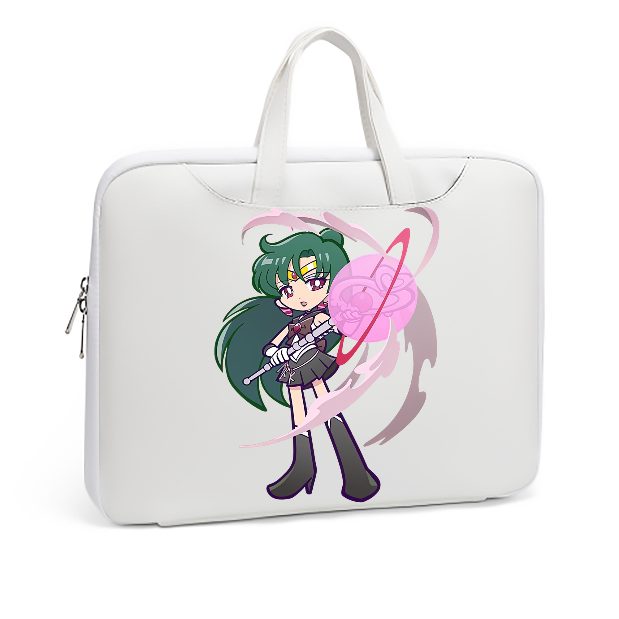 （画像用） 美少女戦士セーラームーン 冥王せつな Sailor Moon Meiou Setsuna レザーラップトップバッグ　ノートパソコンケース