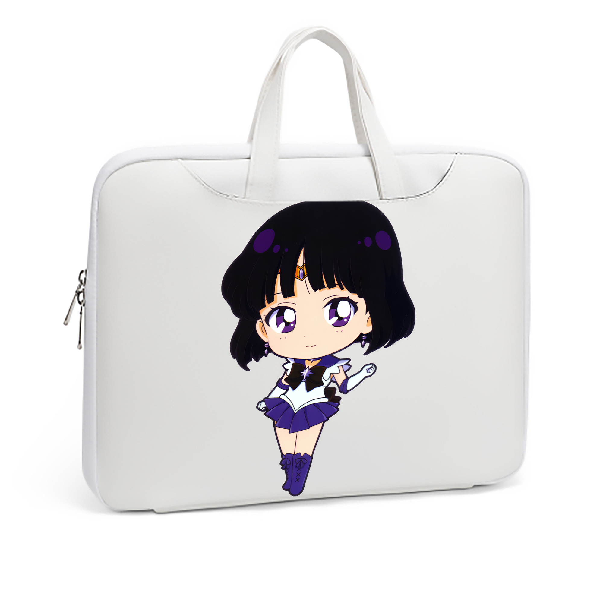 （画像用） 美少女戦士セーラームーン 土萠ほたる Sailor Moon Tomoe Hotaru （セーラーサターン；Sailor Saturn） レザーラップトップバッグ　ノートパソコンケース