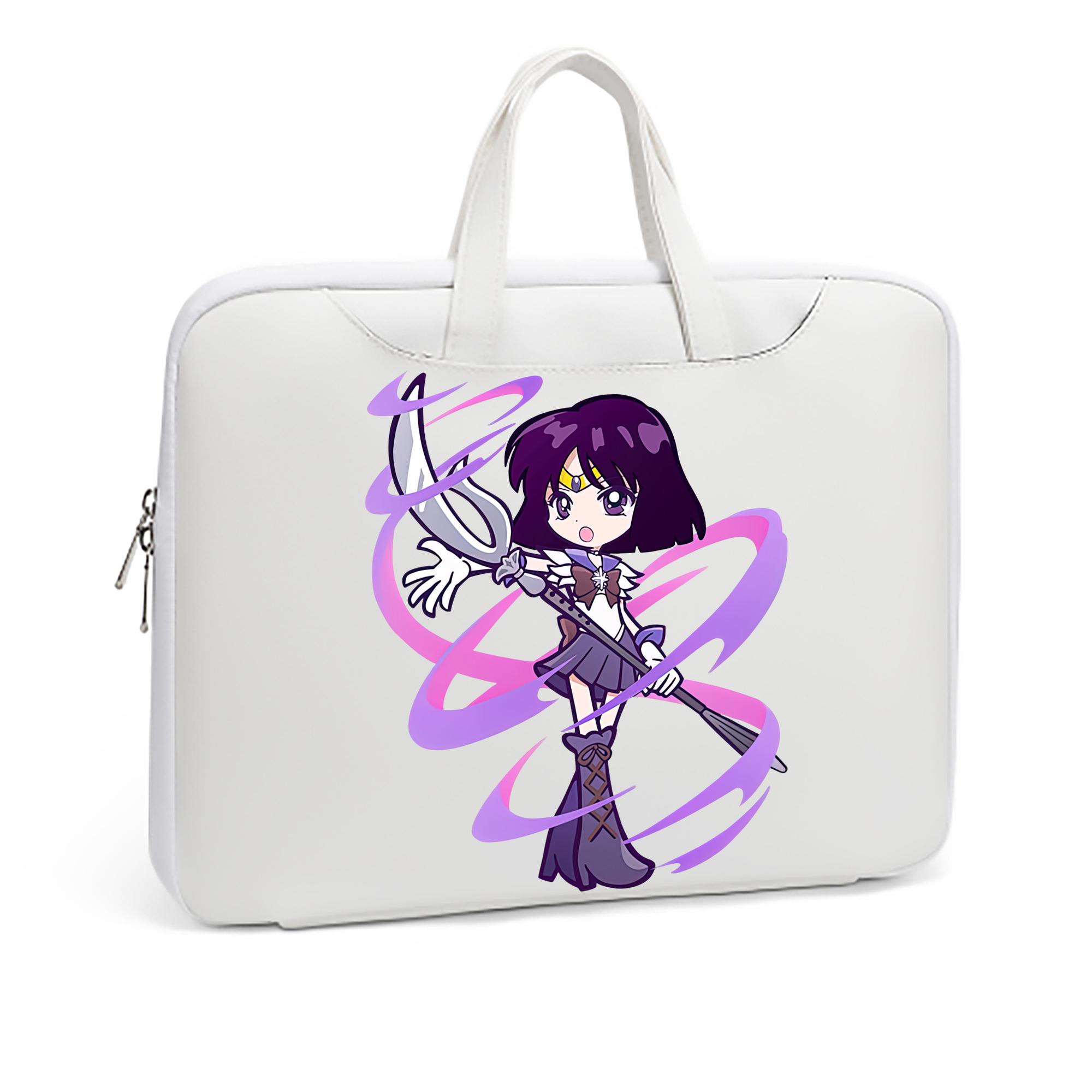 （画像用） 美少女戦士セーラームーン 土萠ほたる Sailor Moon Tomoe Hotaru （セーラーサターン；Sailor Saturn） レザーラップトップバッグ　ノートパソコンケース