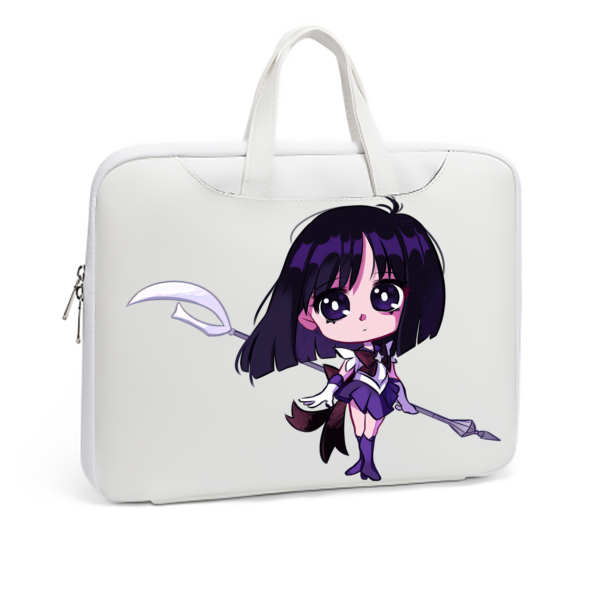 （画像用） 美少女戦士セーラームーン 土萠ほたる Sailor Moon Tomoe Hotaru （セーラーサターン；Sailor Saturn） レザーラップトップバッグ　ノートパソコンケース