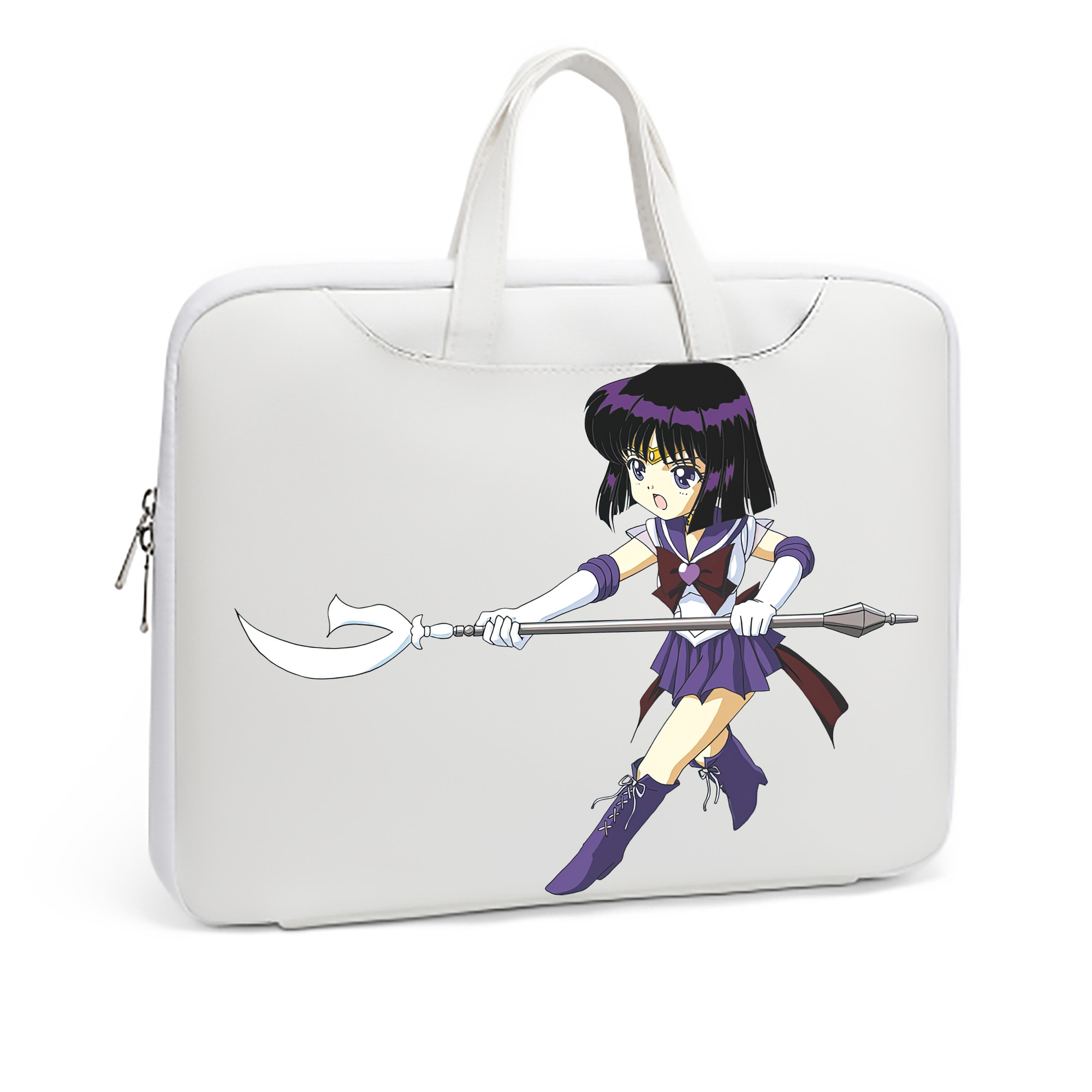 （画像用） 美少女戦士セーラームーン 土萠ほたる Sailor Moon Tomoe Hotaru （セーラーサターン；Sailor Saturn） レザーラップトップバッグ　ノートパソコンケース