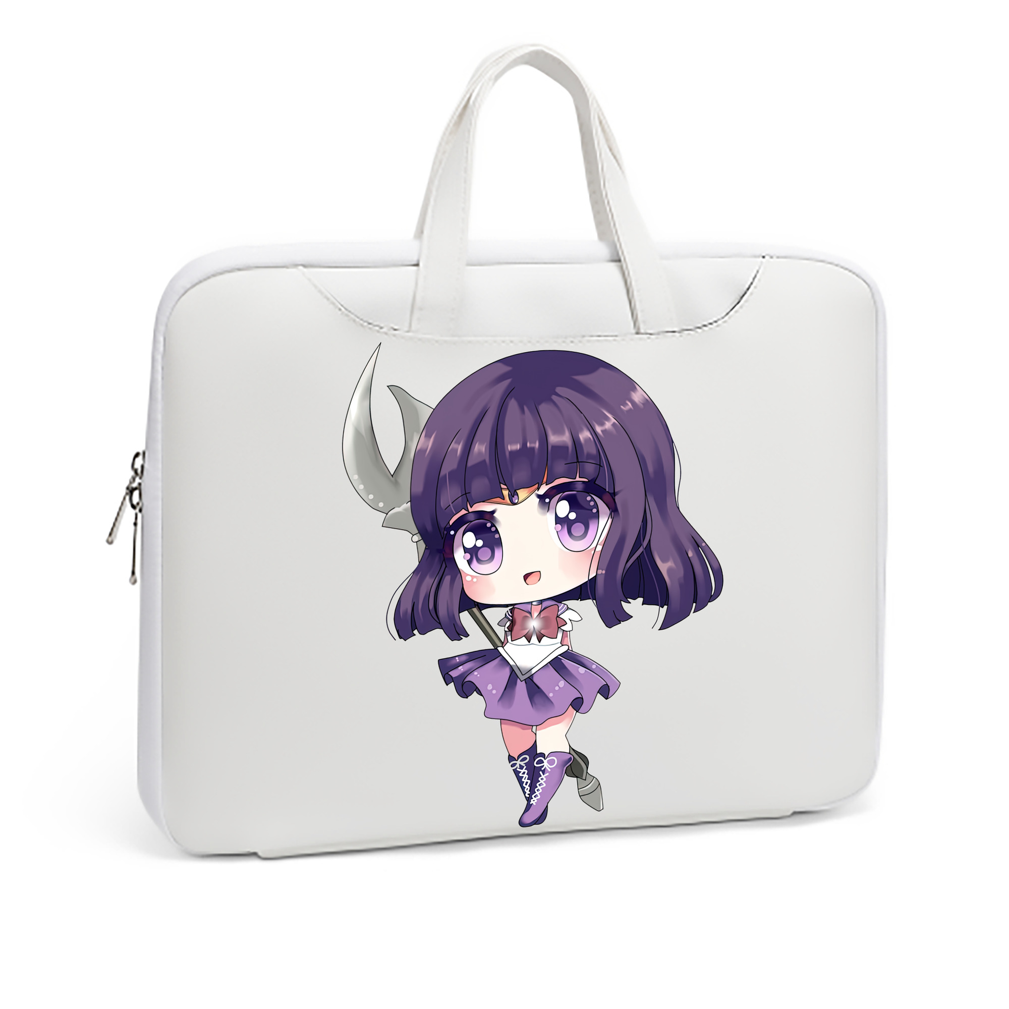 （画像用） 美少女戦士セーラームーン 土萠ほたる Sailor Moon Tomoe Hotaru （セーラーサターン；Sailor Saturn） レザーラップトップバッグ　ノートパソコンケース