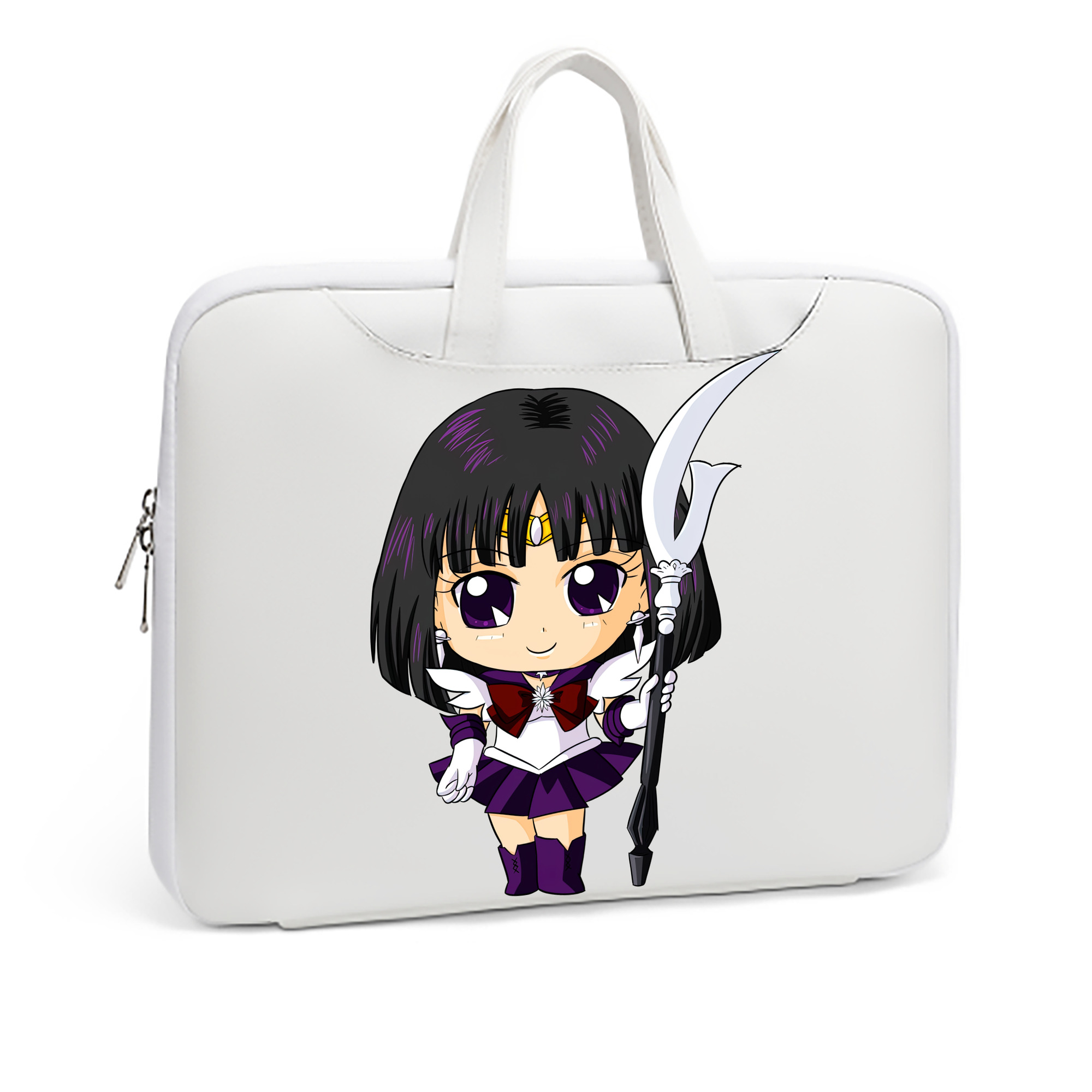 （画像用） 美少女戦士セーラームーン 土萠ほたる Sailor Moon Tomoe Hotaru （セーラーサターン；Sailor Saturn） レザーラップトップバッグ　ノートパソコンケース