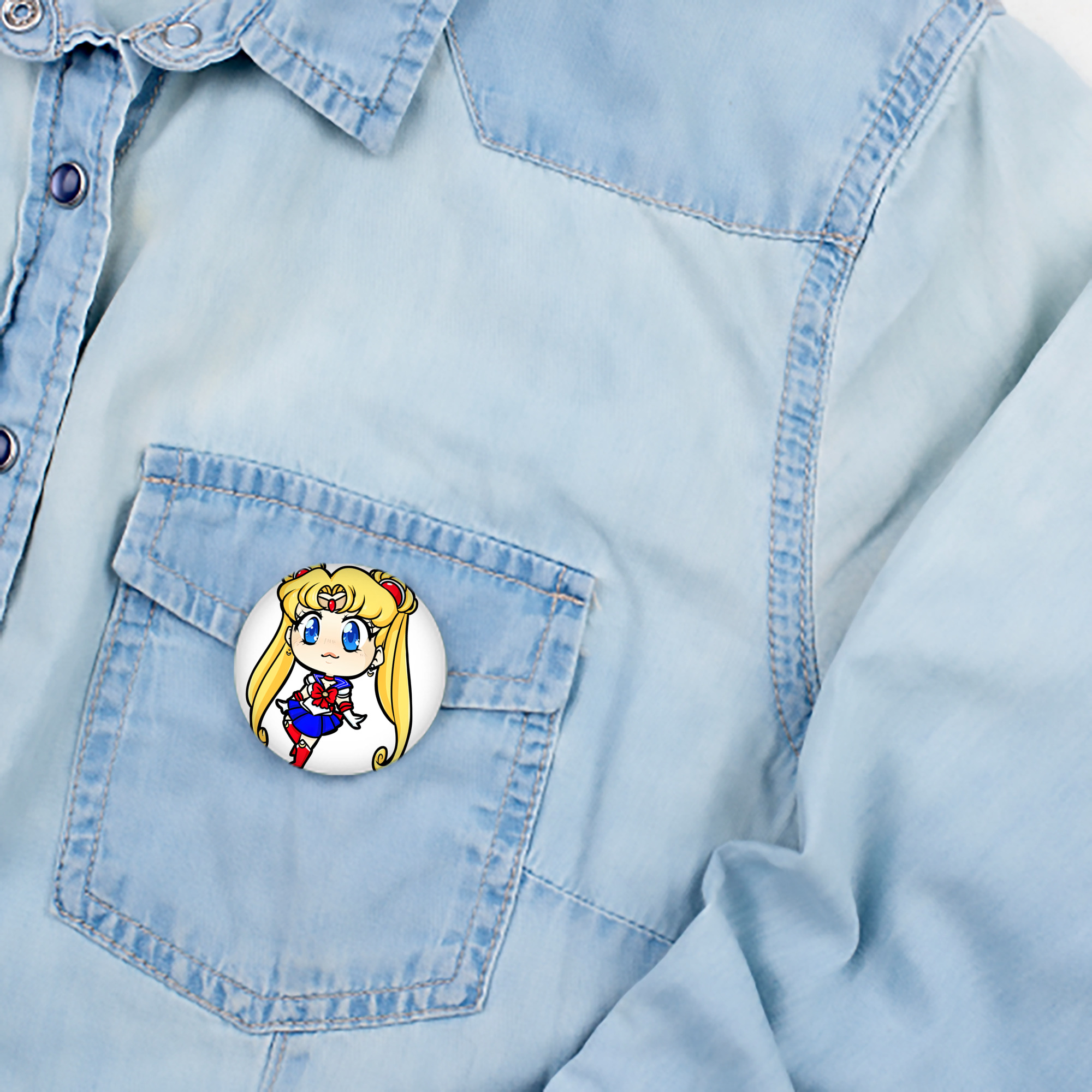 美少女戦士セーラームーン 月野 うさぎ つきの うさぎ Sailor Moon Tsukino Usagi 6cm 缶バッジ 複数セット