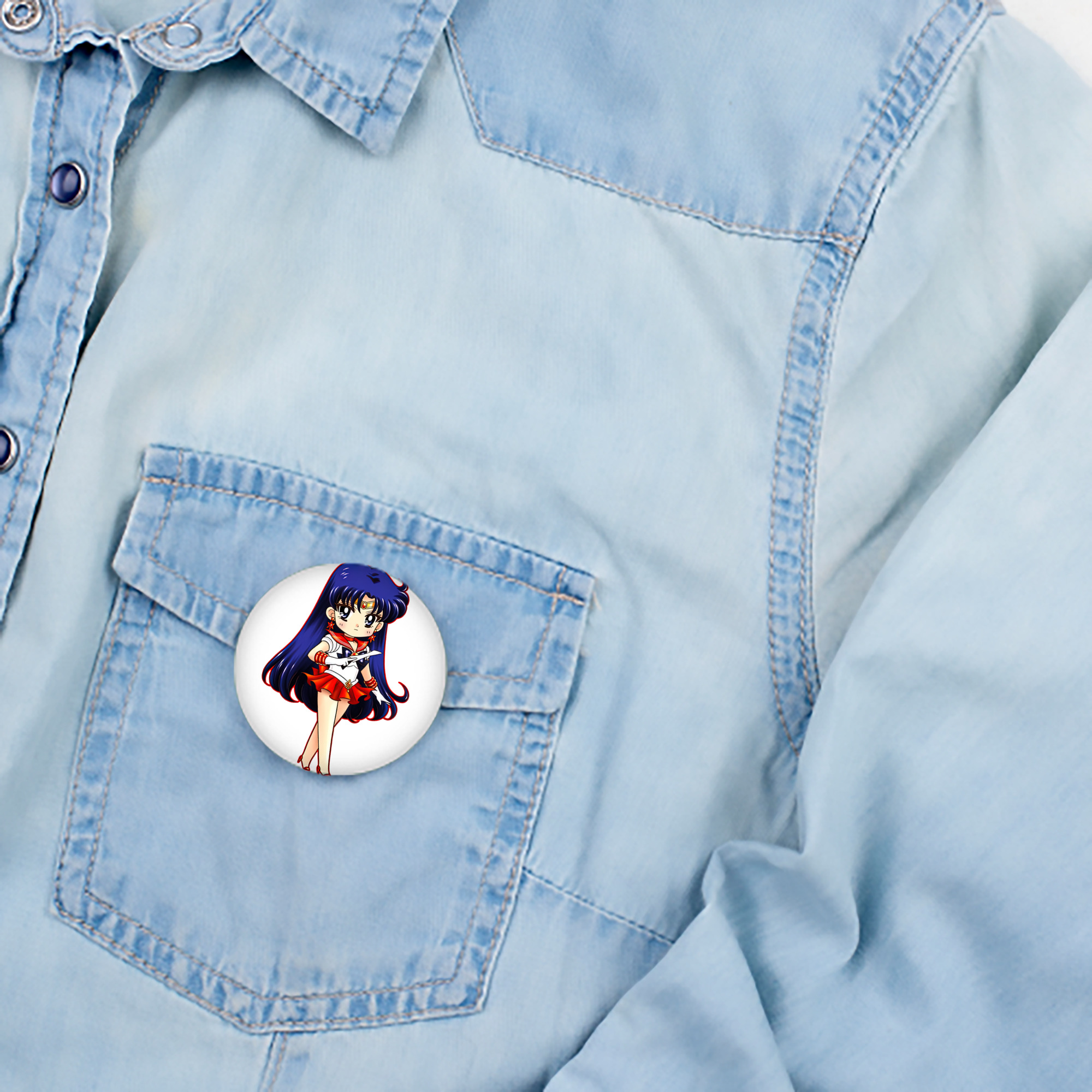 美少女戦士セーラームーン 火野レイ ひの レイ Sailor Moon Hino Rei （セーラーマーズ,Sailor Mars） 6cm 缶バッジ 複数セット
