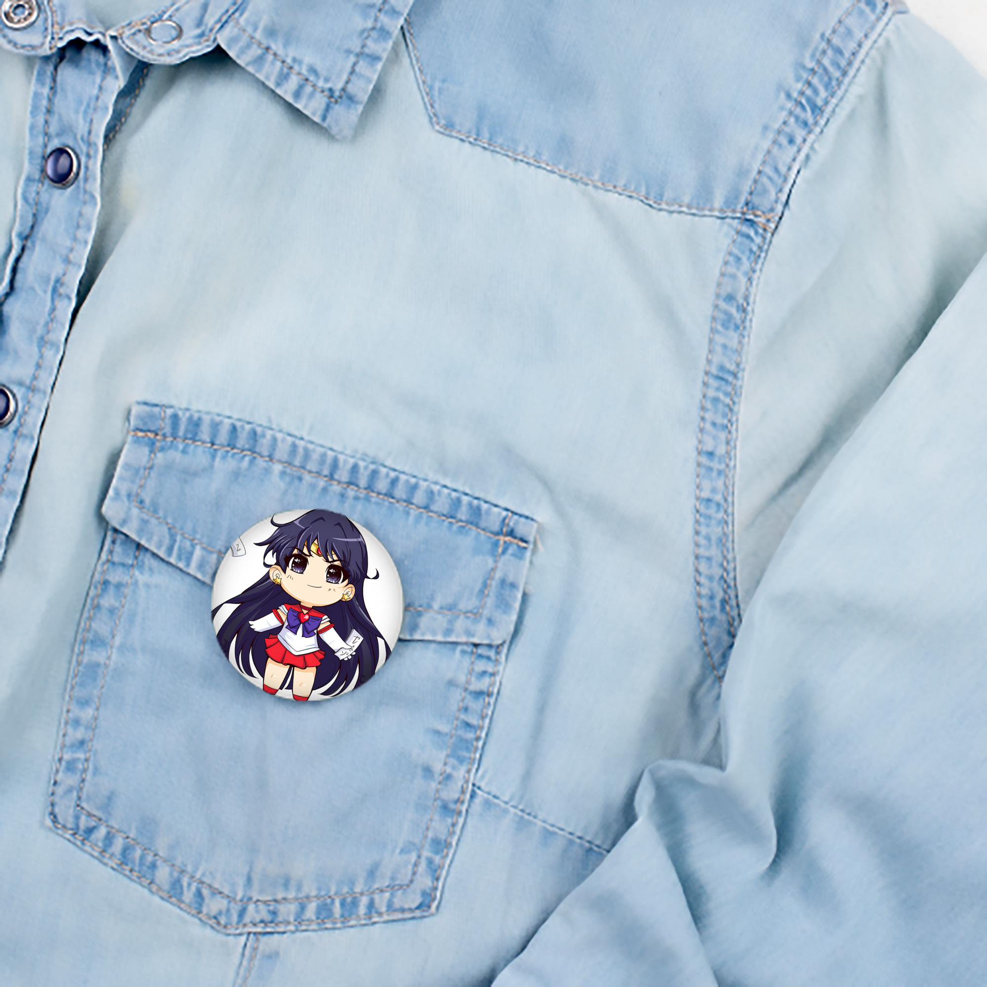 美少女戦士セーラームーン 火野レイ ひの レイ Sailor Moon Hino Rei （セーラーマーズ,Sailor Mars） 6cm 缶バッジ 複数セット