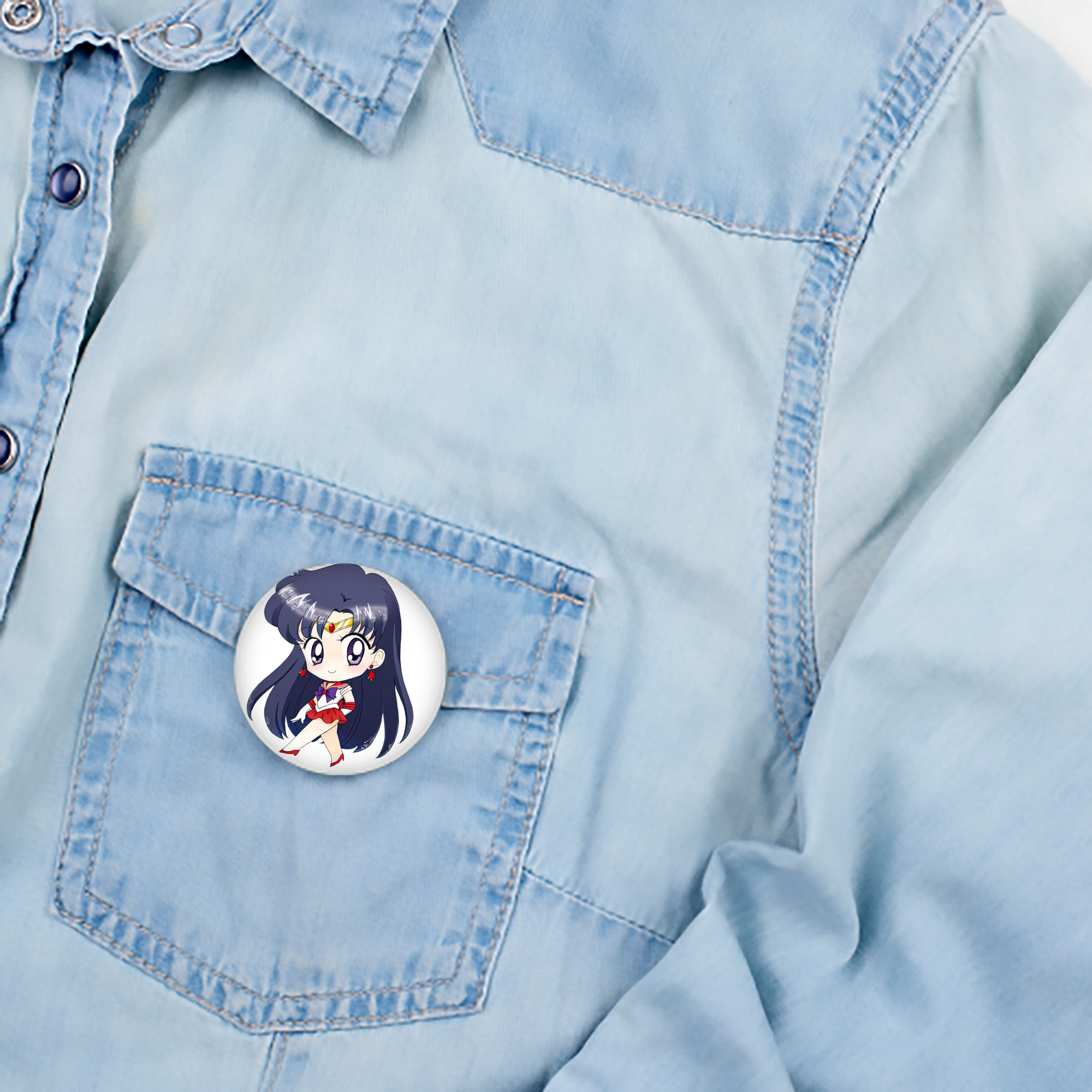 美少女戦士セーラームーン 火野レイ ひの レイ Sailor Moon Hino Rei （セーラーマーズ,Sailor Mars） 6cm 缶バッジ 複数セット