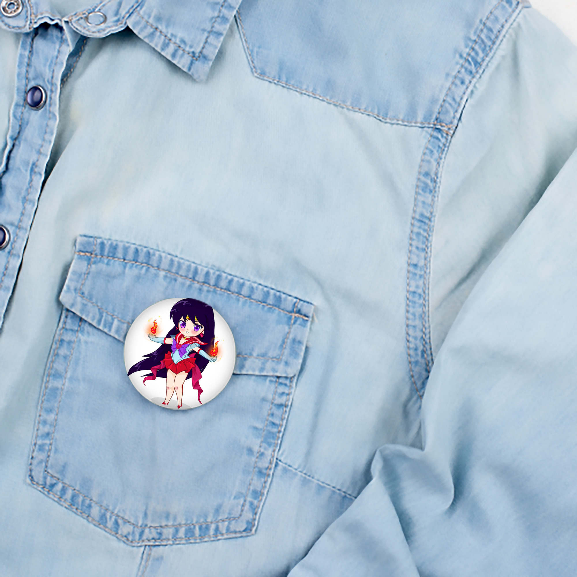 美少女戦士セーラームーン 火野レイ ひの レイ Sailor Moon Hino Rei （セーラーマーズ,Sailor Mars） 6cm 缶バッジ 複数セット
