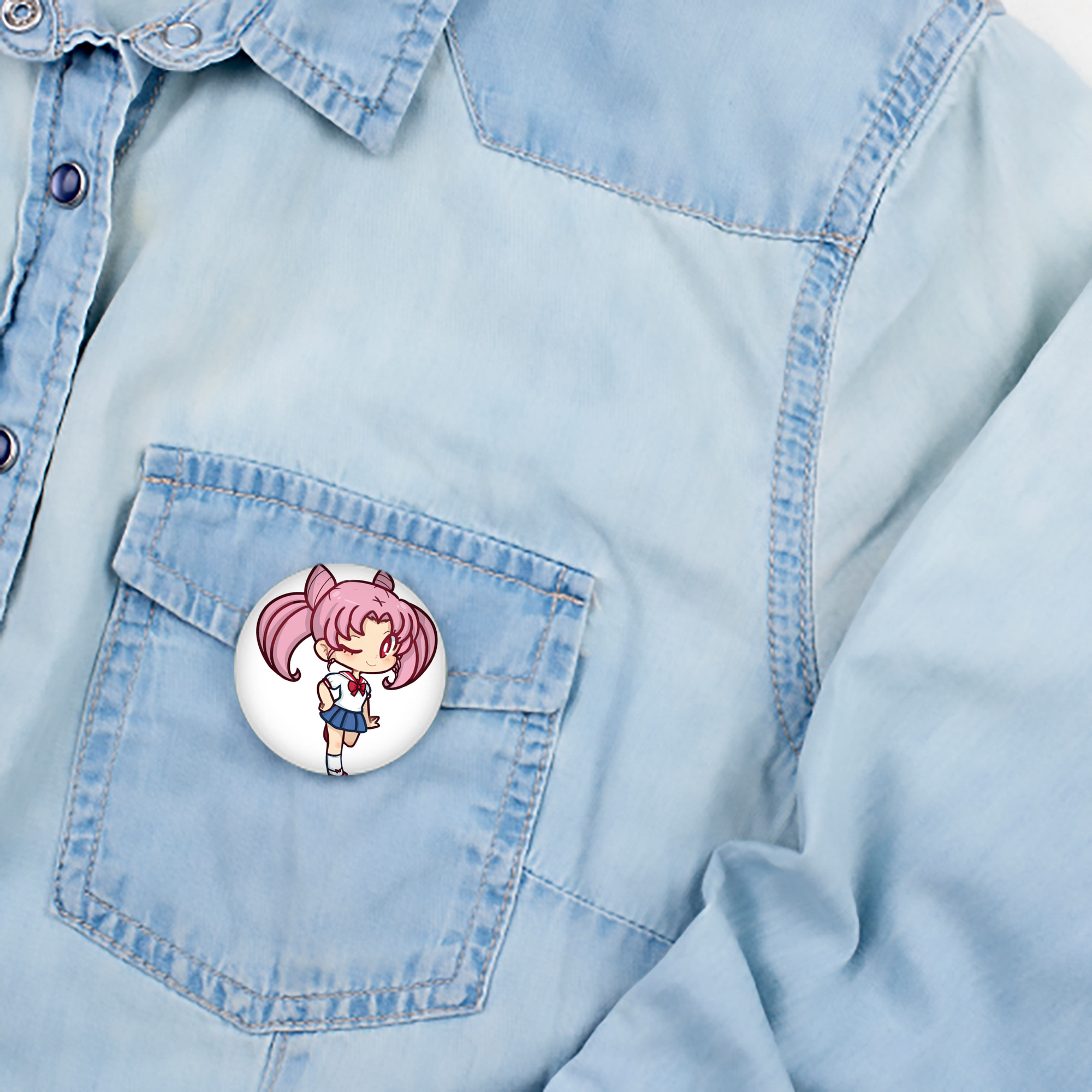 美少女戦士セーラームーン ちびうさ Sailor Moon Chibiusa Tsukino Usagi Small Lady Serenity 6cm 缶バッジ 複数セット
