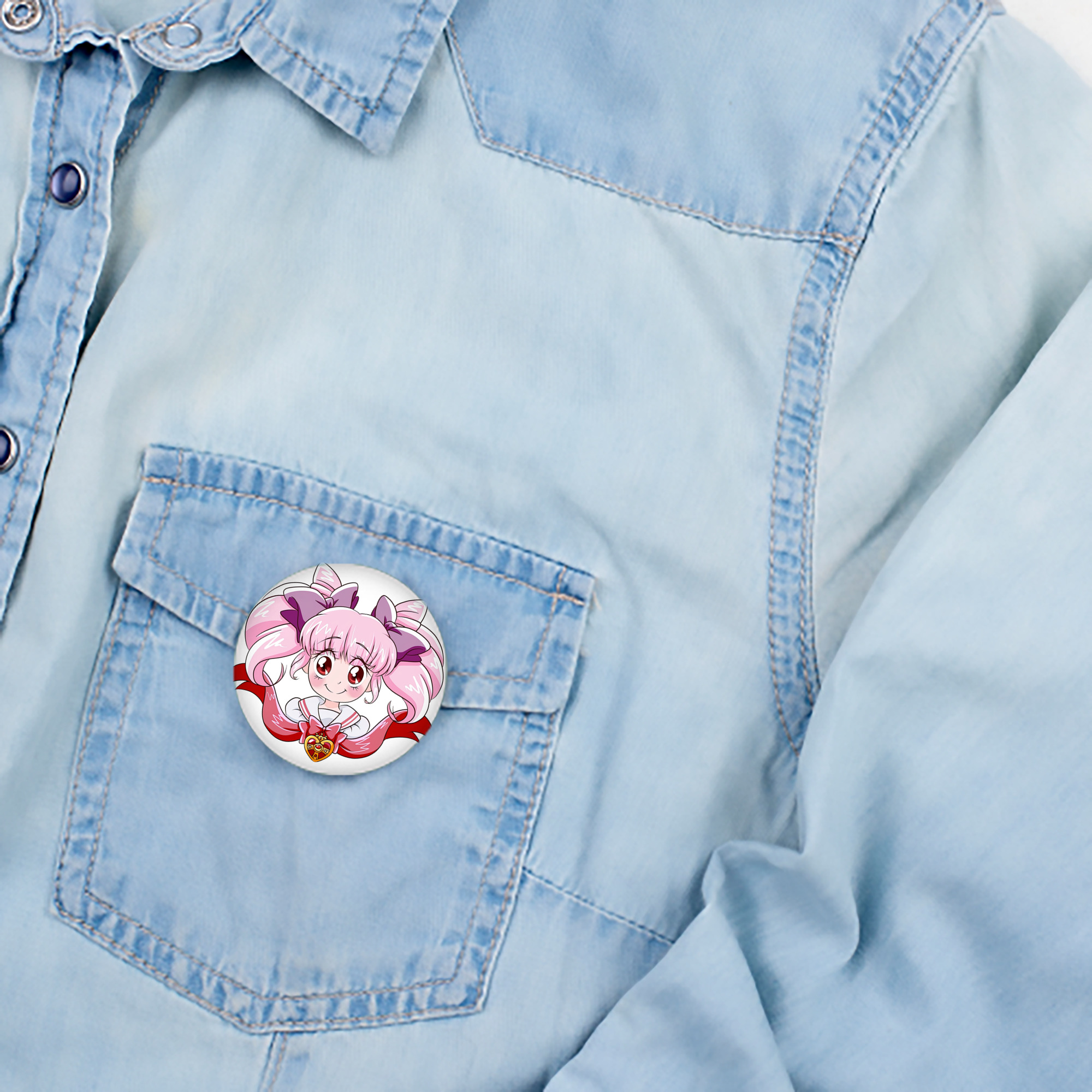 美少女戦士セーラームーン ちびうさ Sailor Moon Chibiusa Tsukino Usagi Small Lady Serenity 6cm 缶バッジ 複数セット