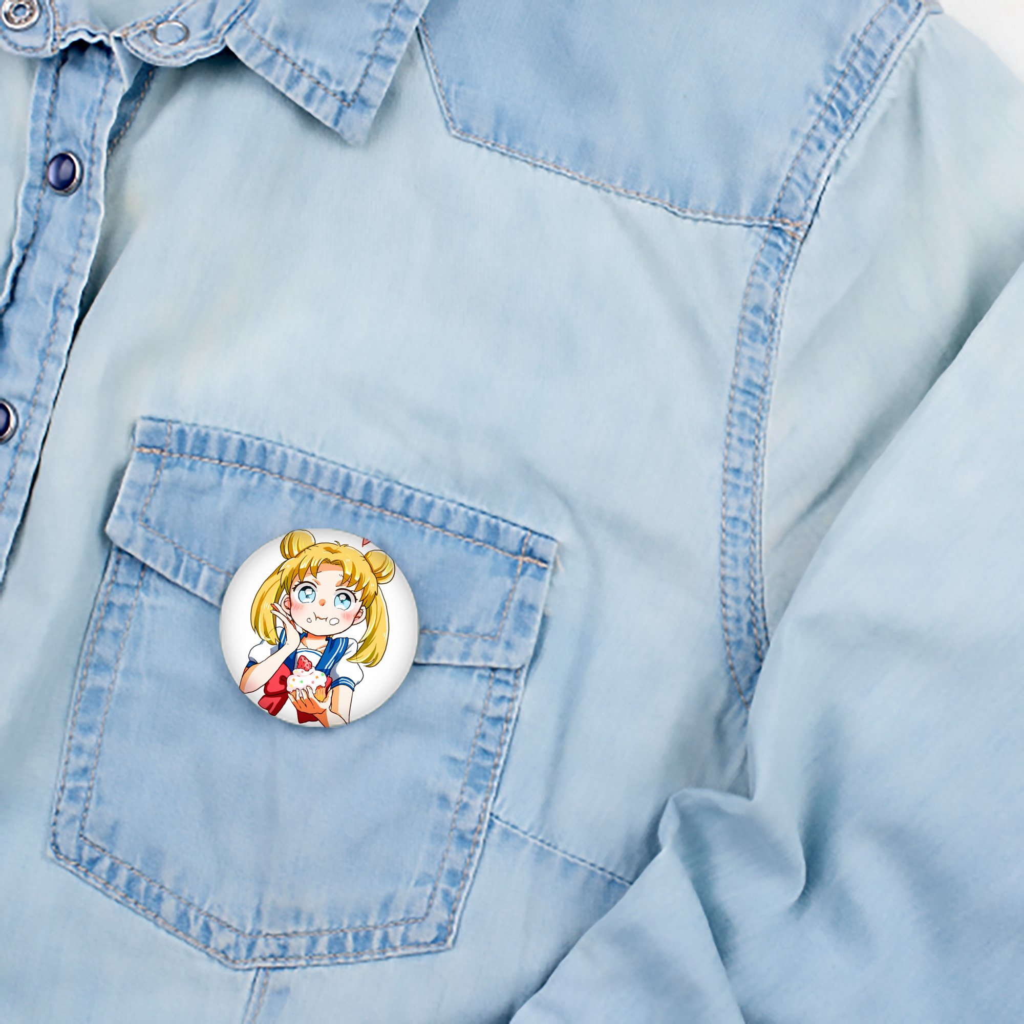 美少女戦士セーラームーン 愛野 美奈子 あいの みなこ Sailor Moon Aino Minako 6cm 缶バッジ 複数セット