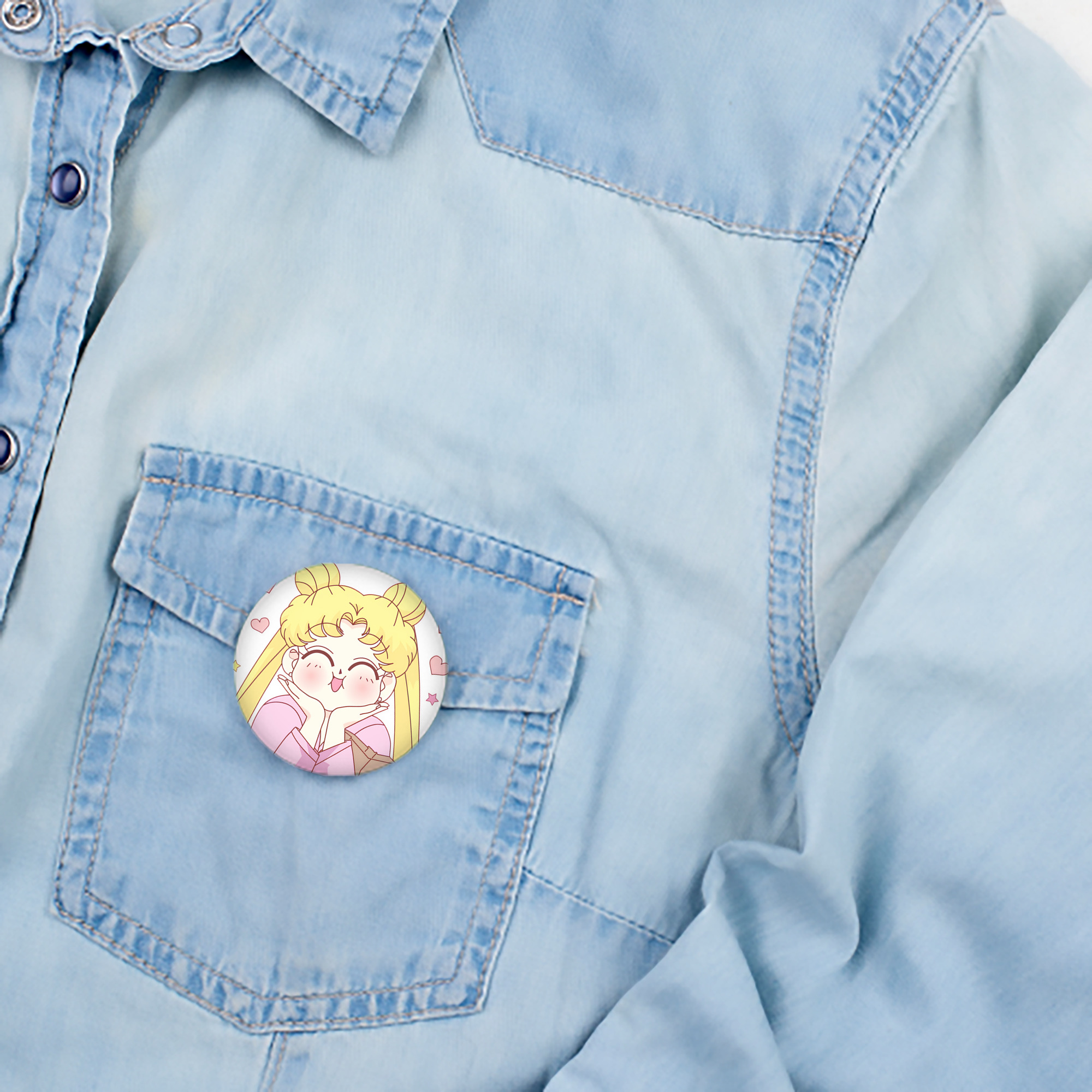 美少女戦士セーラームーン 愛野 美奈子 あいの みなこ Sailor Moon Aino Minako 6cm 缶バッジ 複数セット
