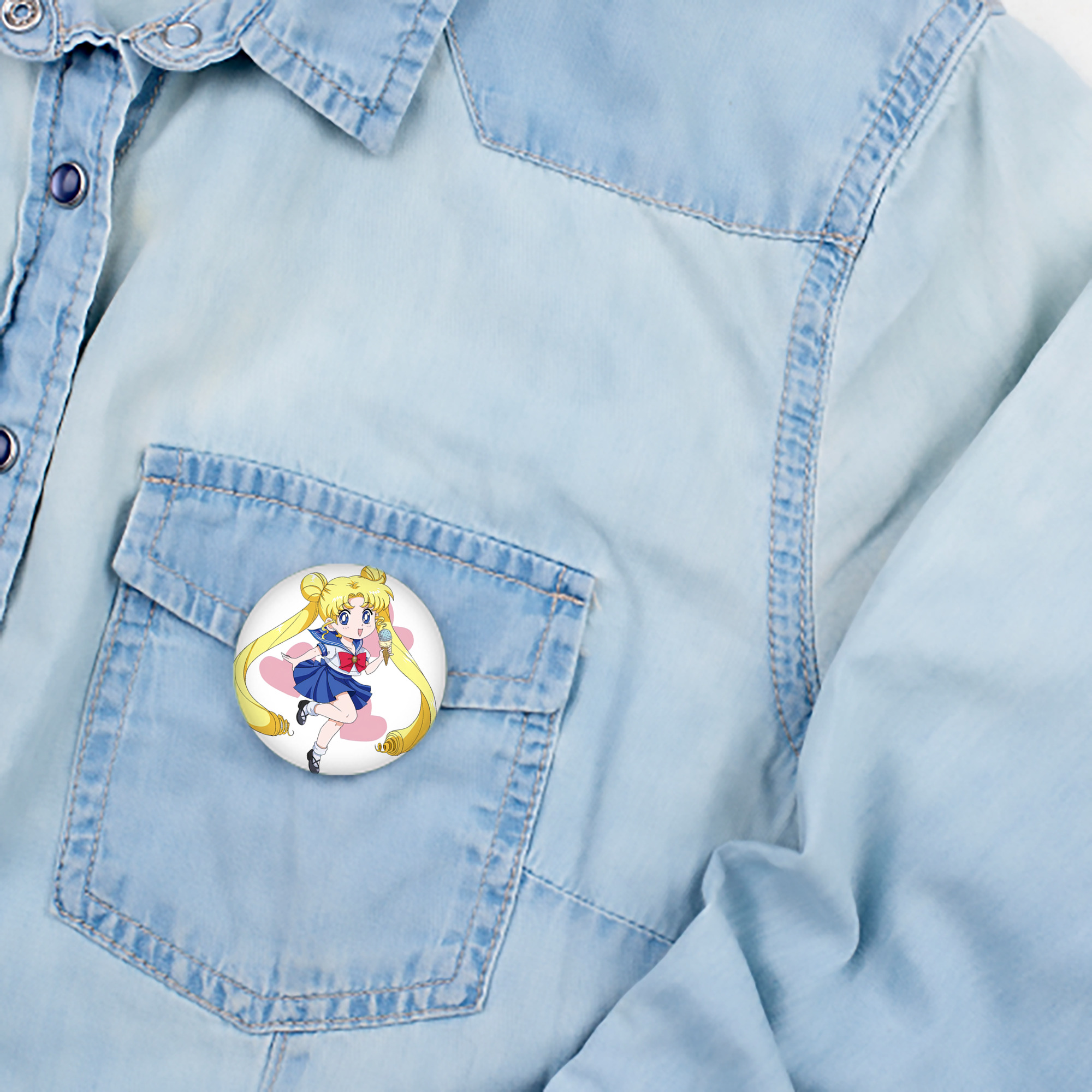 美少女戦士セーラームーン 愛野 美奈子 あいの みなこ Sailor Moon Aino Minako 6cm 缶バッジ 複数セット