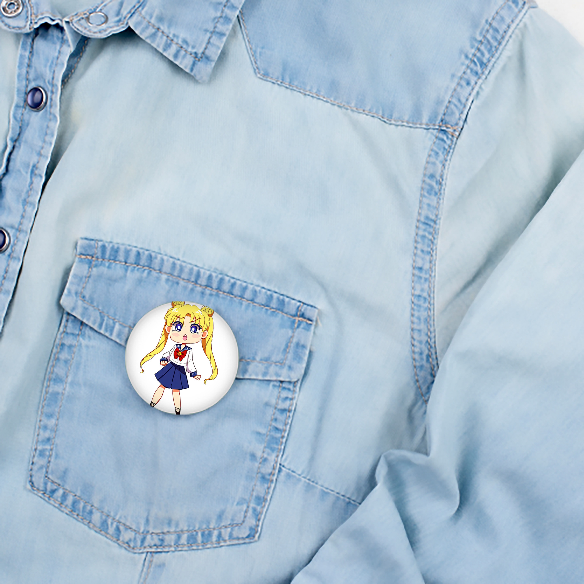 美少女戦士セーラームーン 愛野 美奈子 あいの みなこ Sailor Moon Aino Minako 6cm 缶バッジ 複数セット