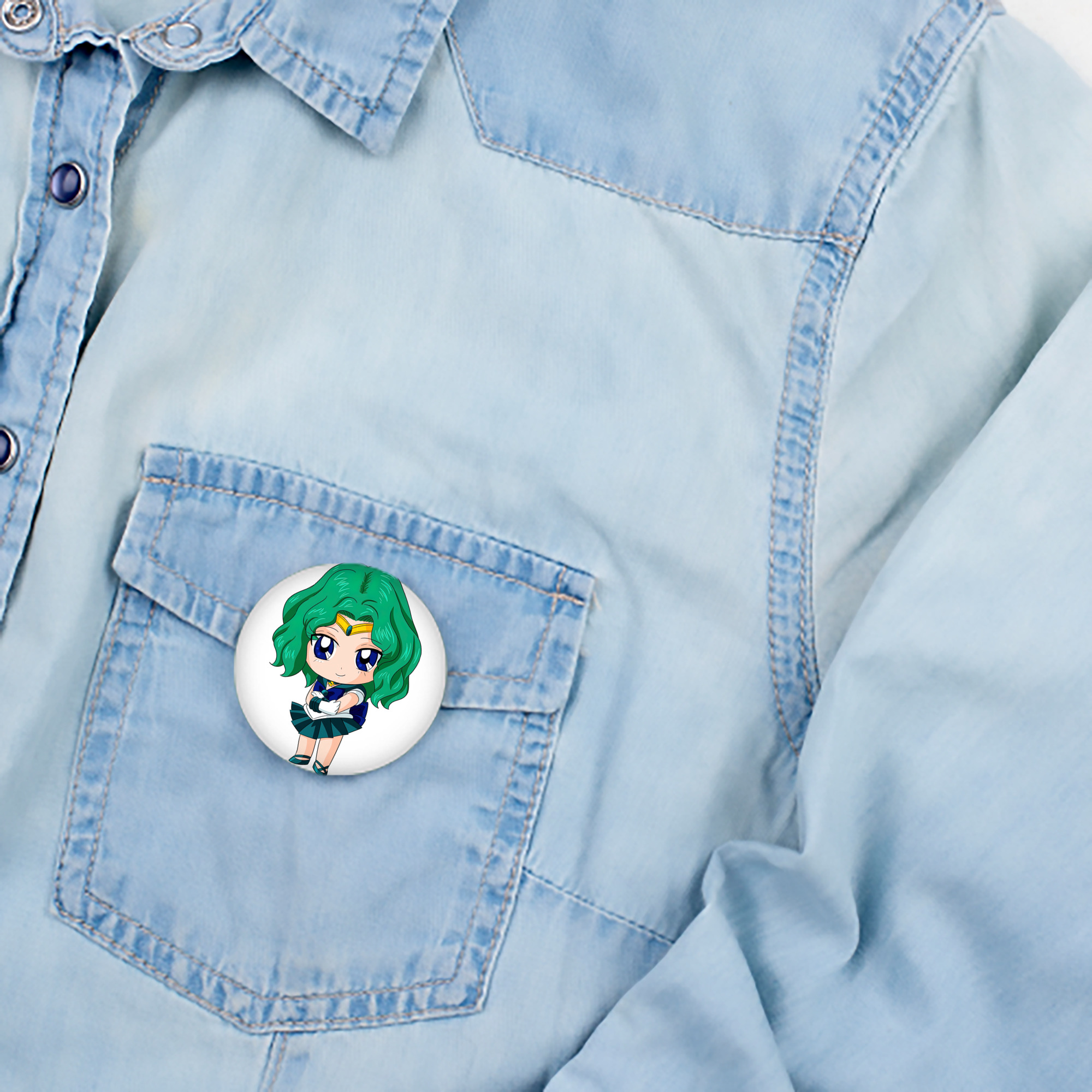 美少女戦士セーラームーン 海王 みちる（かいおう みちる） Sailor Moon Kaiou Michiru 6cm 缶バッジ 複数セット