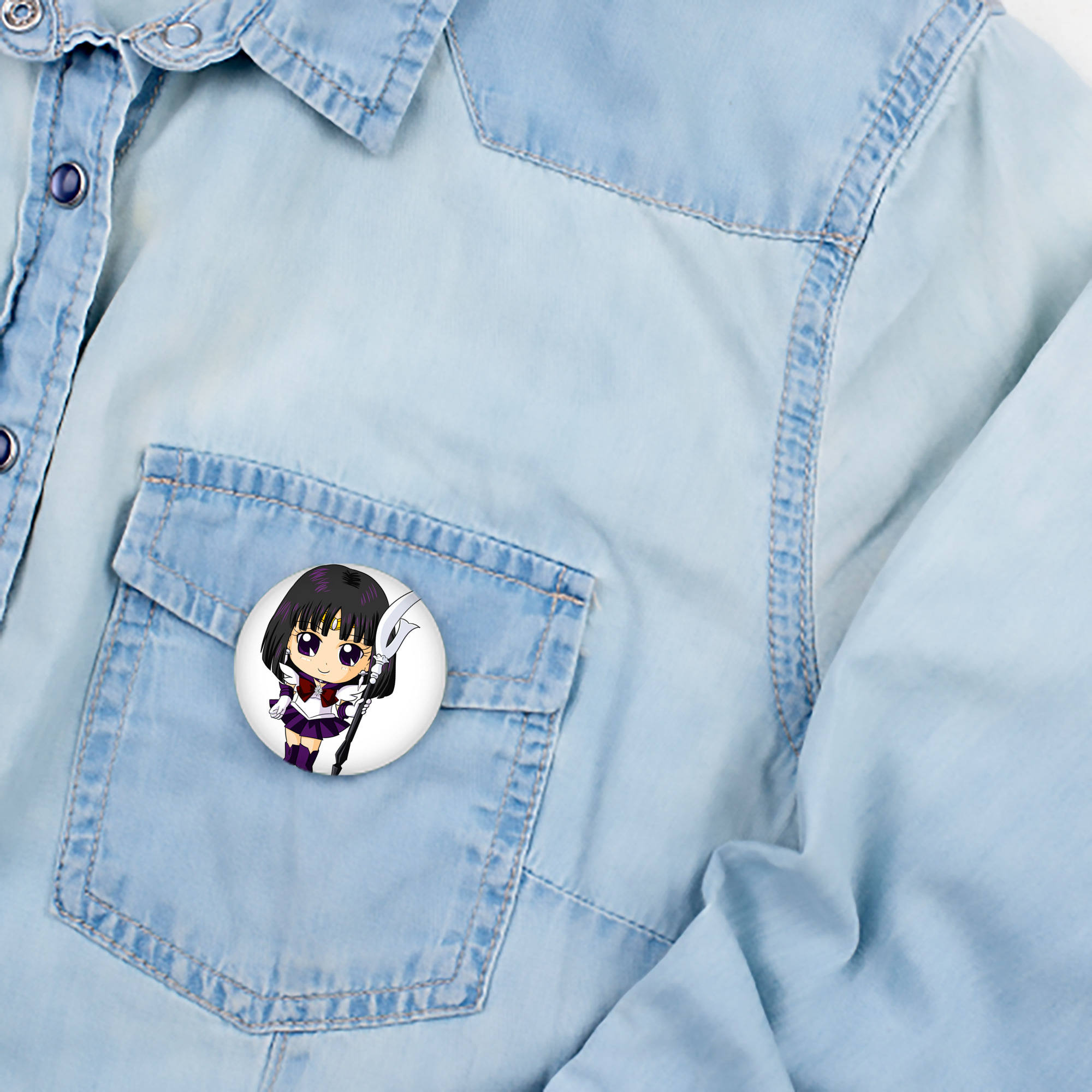 美少女戦士セーラームーン 土萠ほたる Sailor Moon Tomoe Hotaru （セーラーサターン；Sailor Saturn） 6cm 缶バッジ 複数セット