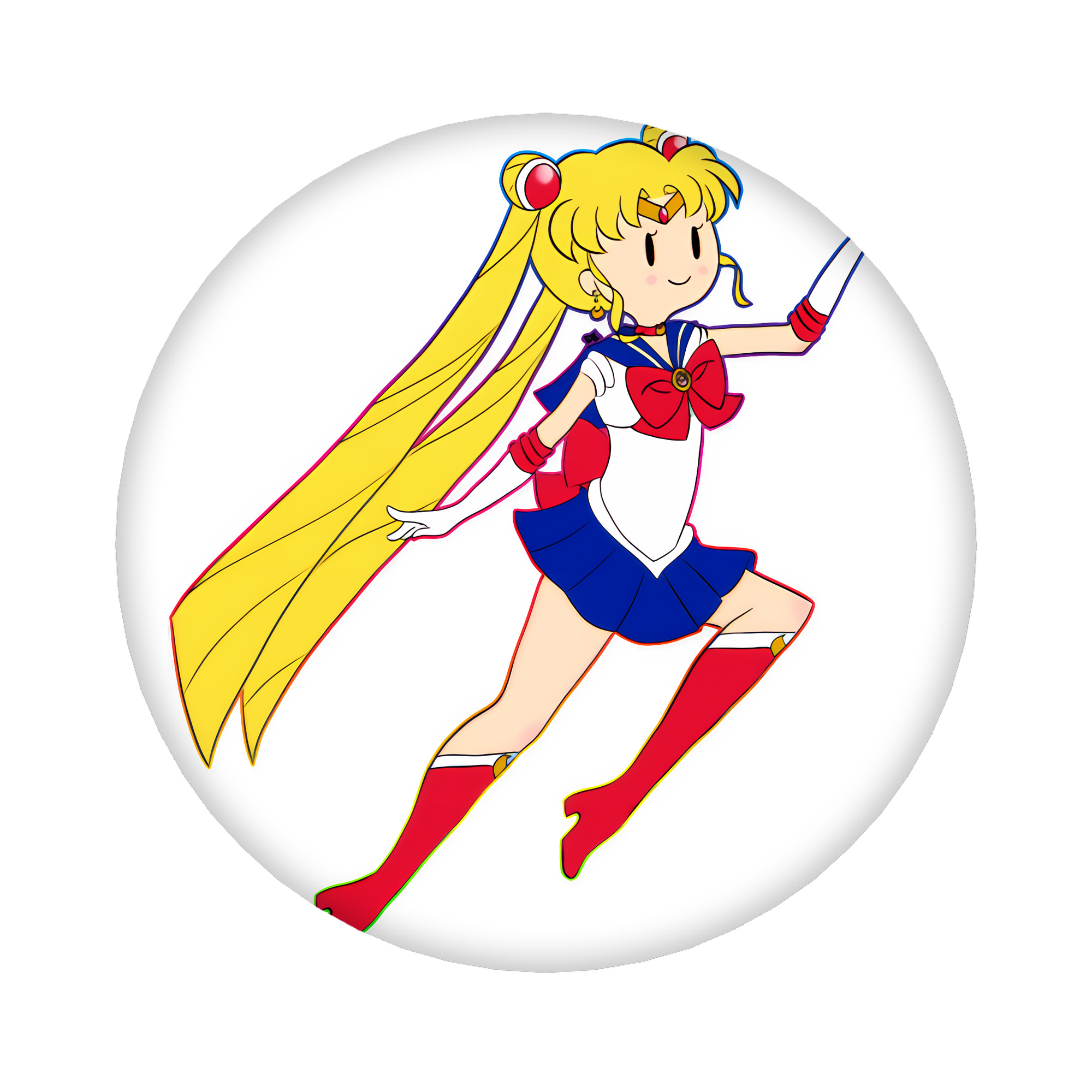 （画像用） 美少女戦士セーラームーン 月野 うさぎ つきの うさぎ Sailor Moon Tsukino Usagi 6cm 缶バッジ 複数セット