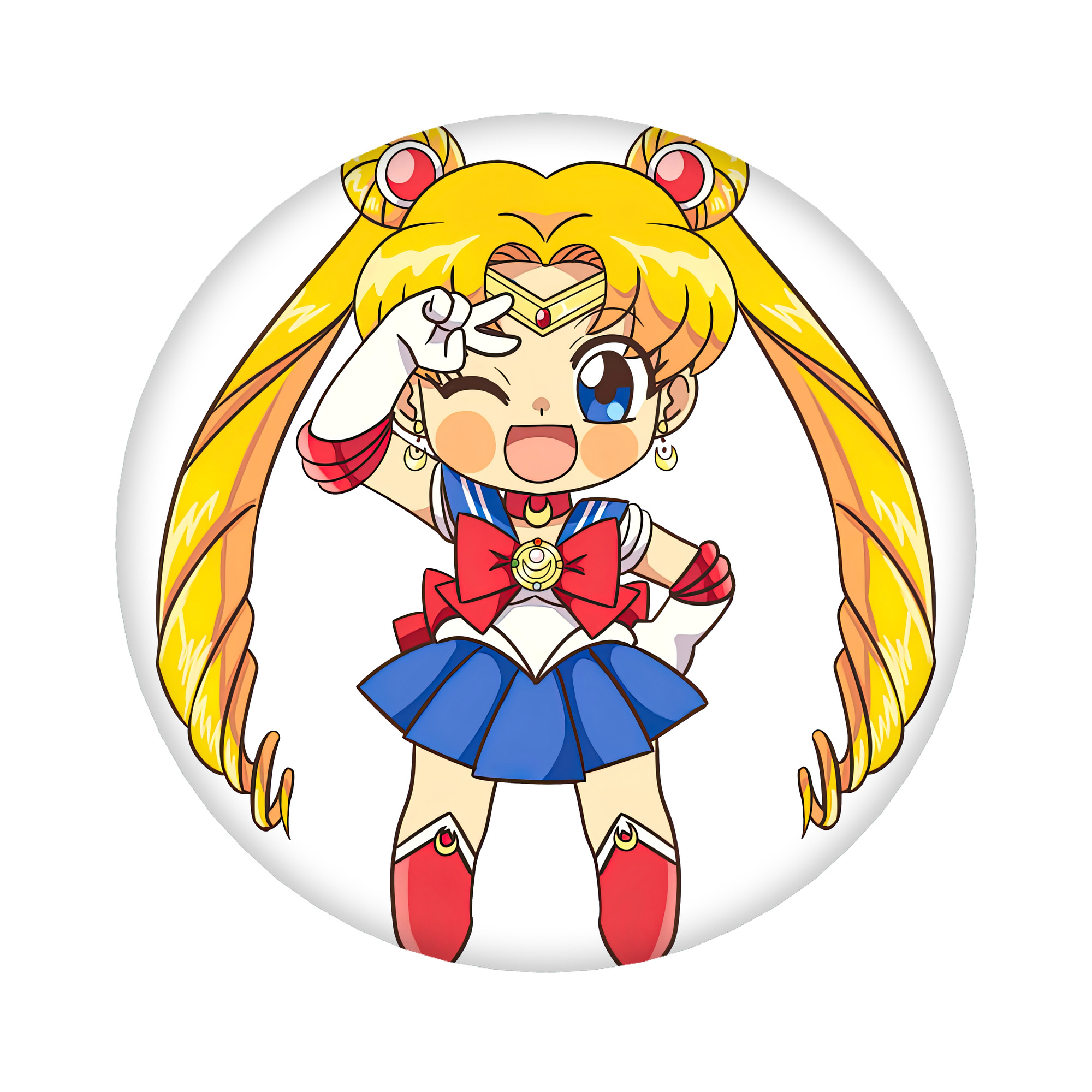 （画像用） 美少女戦士セーラームーン 月野 うさぎ つきの うさぎ Sailor Moon Tsukino Usagi 6cm 缶バッジ 複数セット