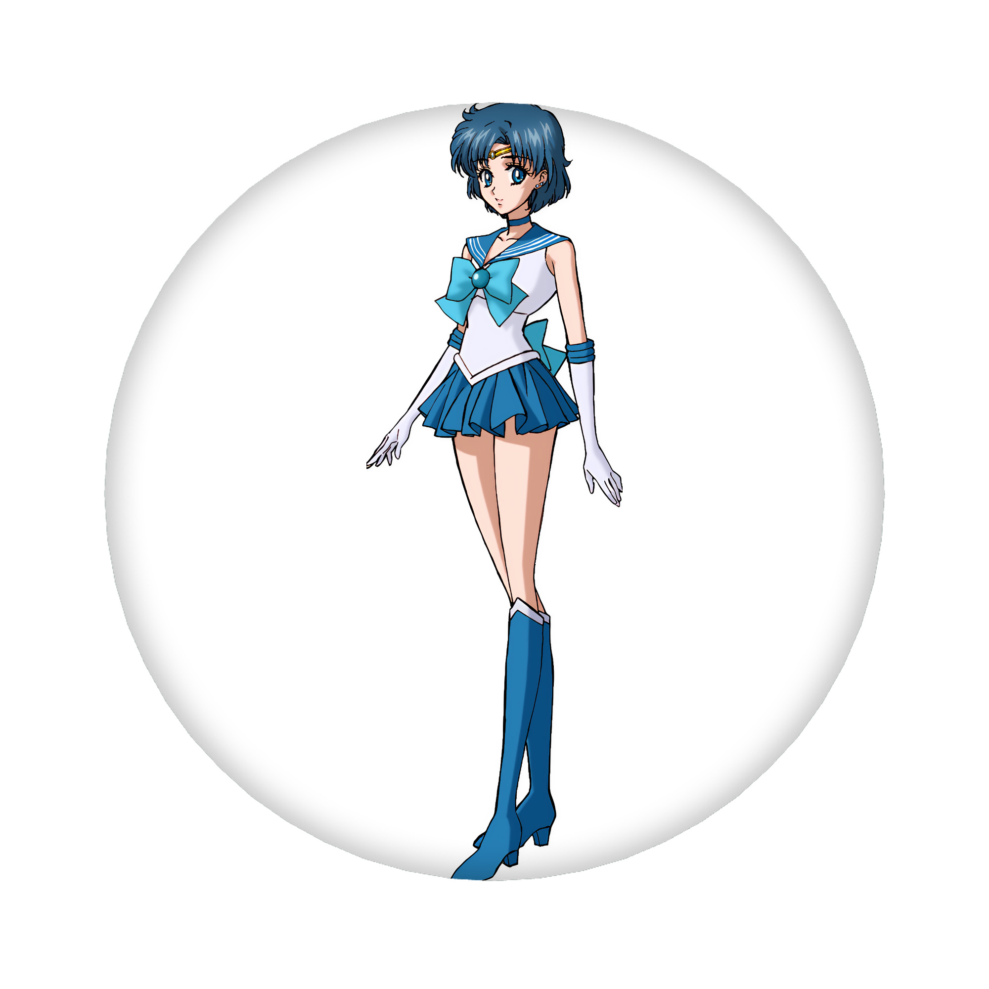 （画像用） 美少女戦士セーラームーン 水野 亜美 みずの あみ Sailor Moon Mizuno Ami 6cm 缶バッジ 複数セット