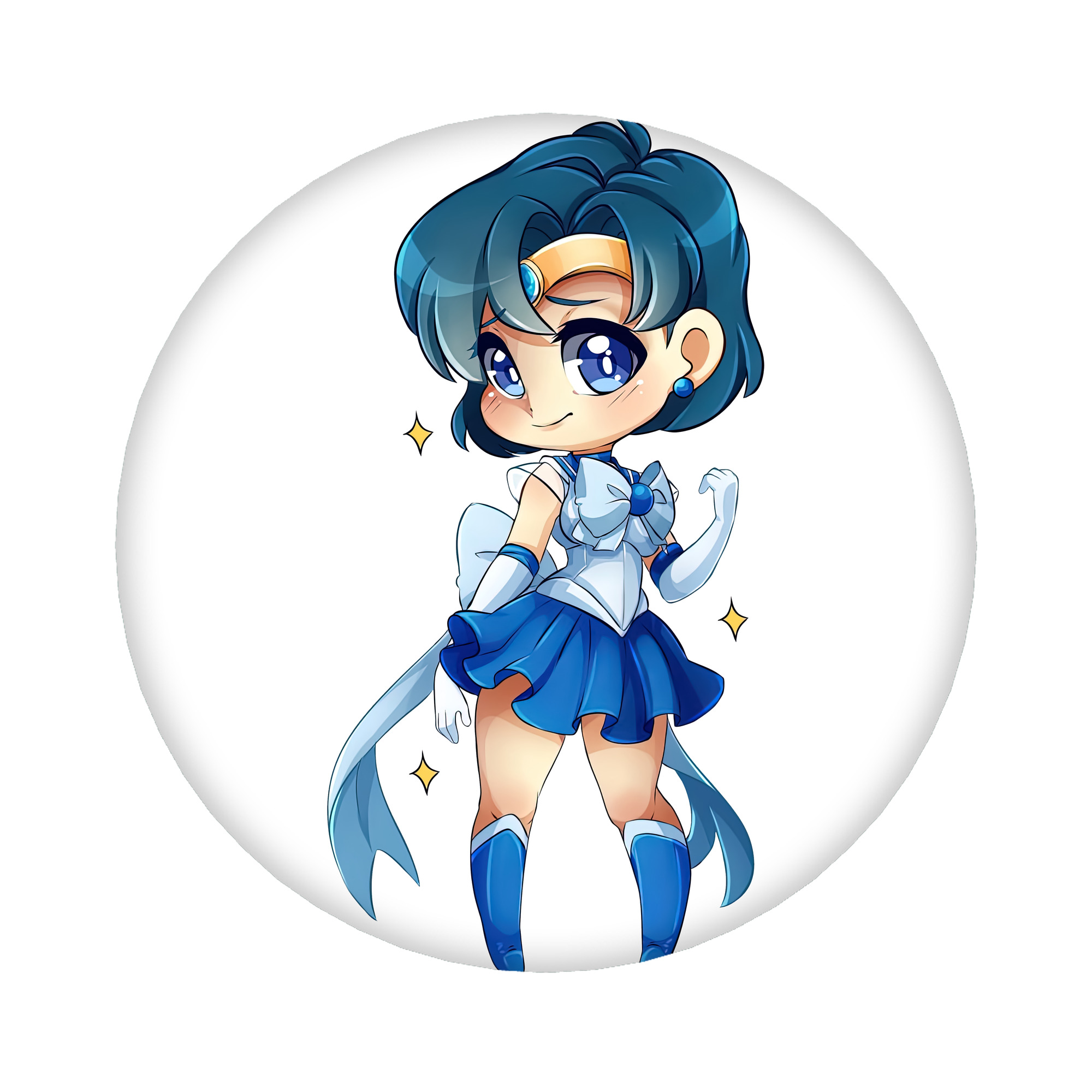 （画像用） 美少女戦士セーラームーン 水野 亜美 みずの あみ Sailor Moon Mizuno Ami 6cm 缶バッジ 複数セット