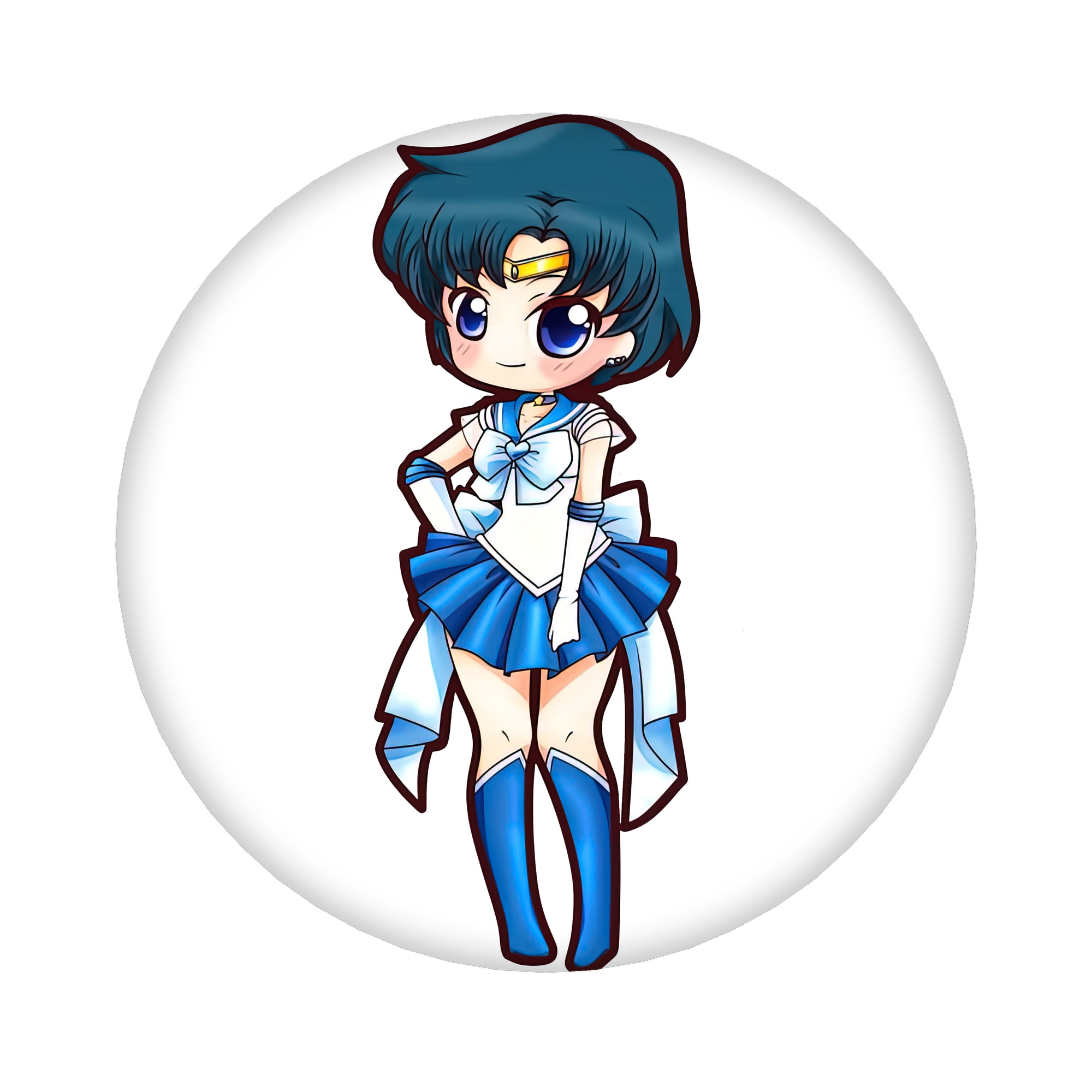 （画像用） 美少女戦士セーラームーン 水野 亜美 みずの あみ Sailor Moon Mizuno Ami 6cm 缶バッジ 複数セット