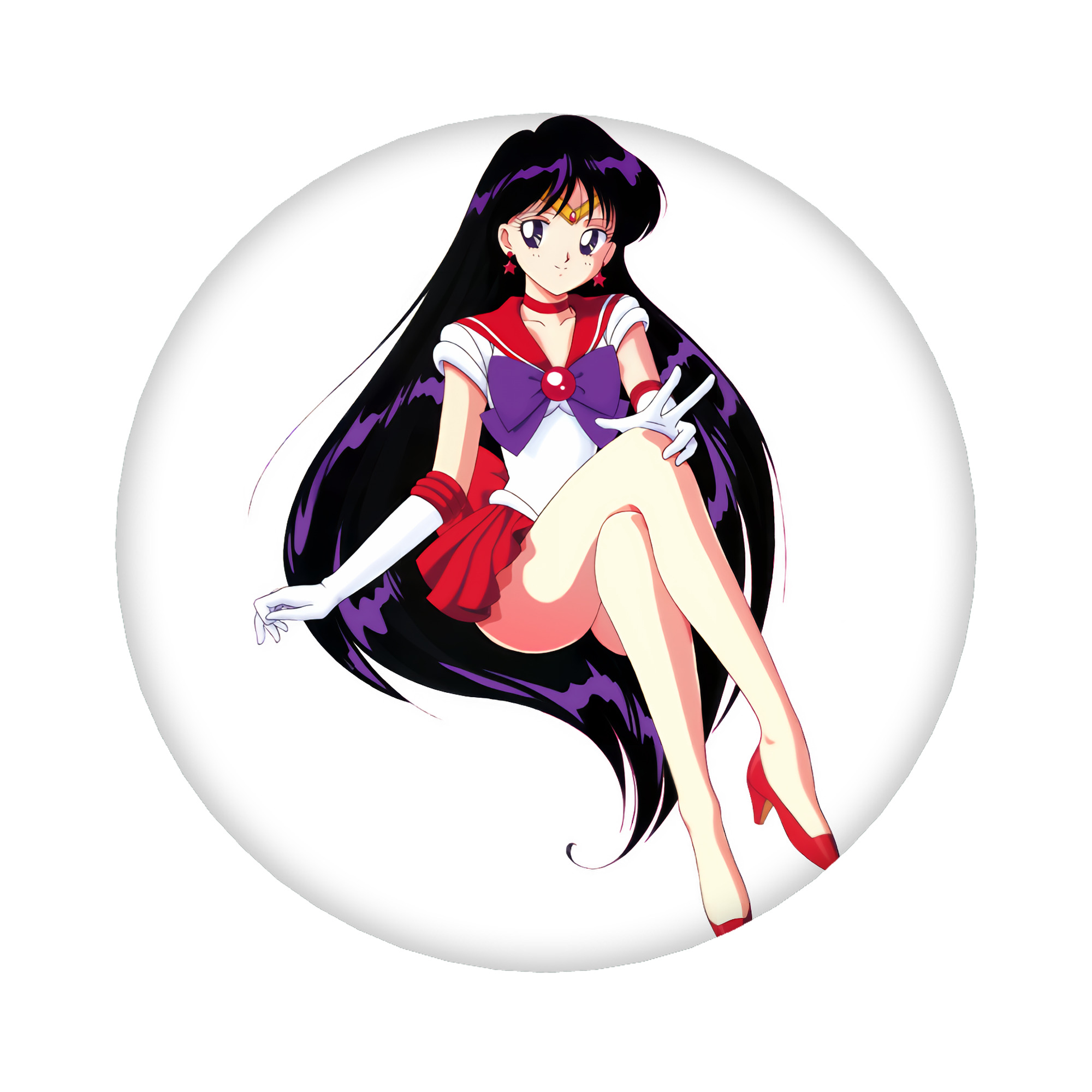 （画像用） 美少女戦士セーラームーン 火野レイ ひの レイ Sailor Moon Hino Rei （セーラーマーズ,Sailor Mars） 6cm 缶バッジ 複数セット