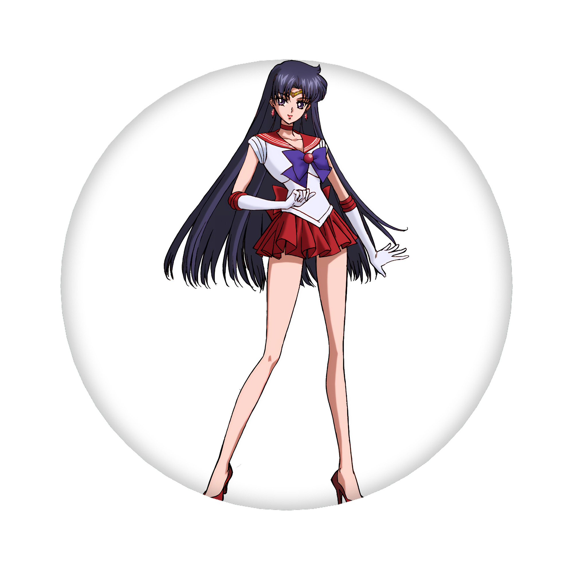 （画像用） 美少女戦士セーラームーン 火野レイ ひの レイ Sailor Moon Hino Rei （セーラーマーズ,Sailor Mars） 6cm 缶バッジ 複数セット