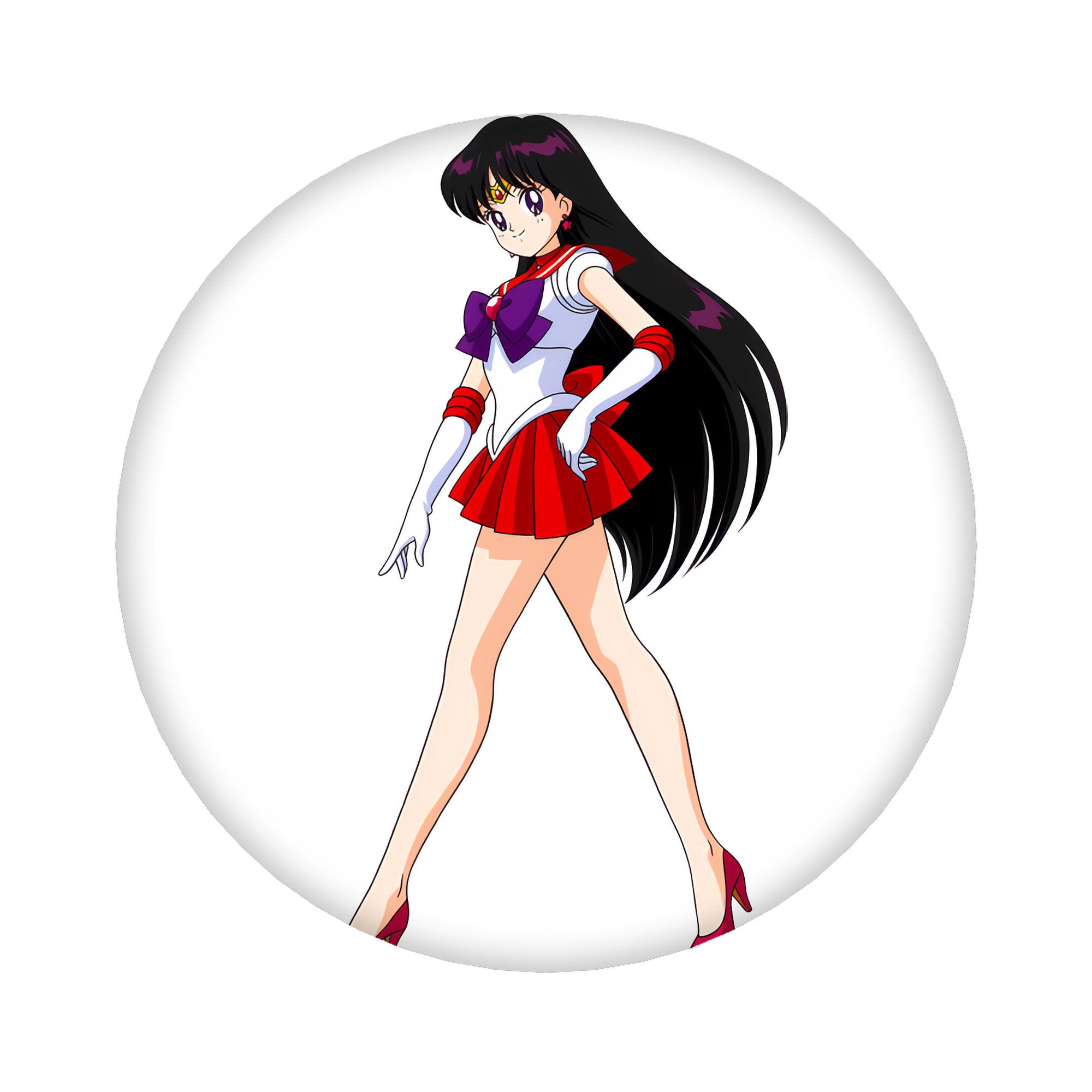 （画像用） 美少女戦士セーラームーン 火野レイ ひの レイ Sailor Moon Hino Rei （セーラーマーズ,Sailor Mars） 6cm 缶バッジ 複数セット