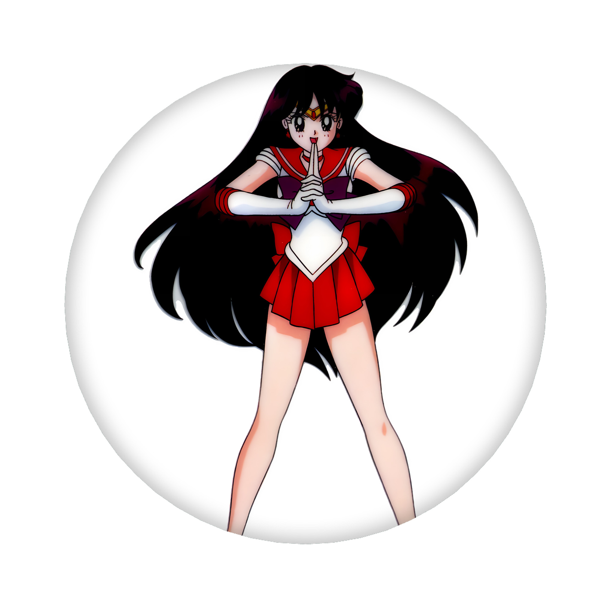 （画像用） 美少女戦士セーラームーン 火野レイ ひの レイ Sailor Moon Hino Rei （セーラーマーズ,Sailor Mars） 6cm 缶バッジ 複数セット
