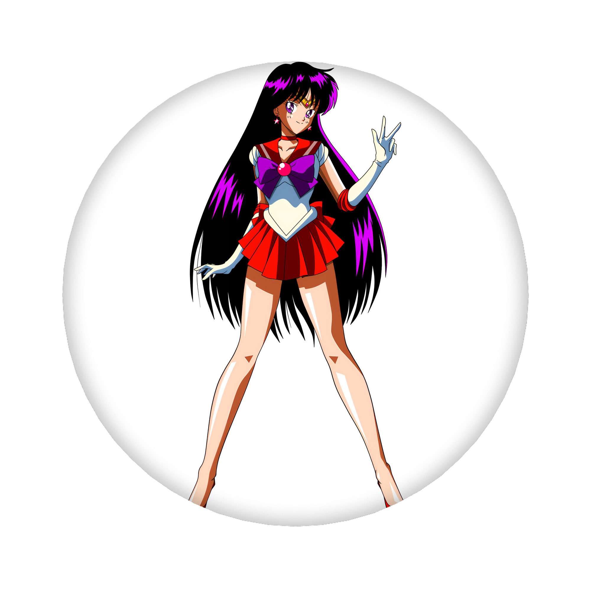 （画像用） 美少女戦士セーラームーン 火野レイ ひの レイ Sailor Moon Hino Rei （セーラーマーズ,Sailor Mars） 6cm 缶バッジ 複数セット