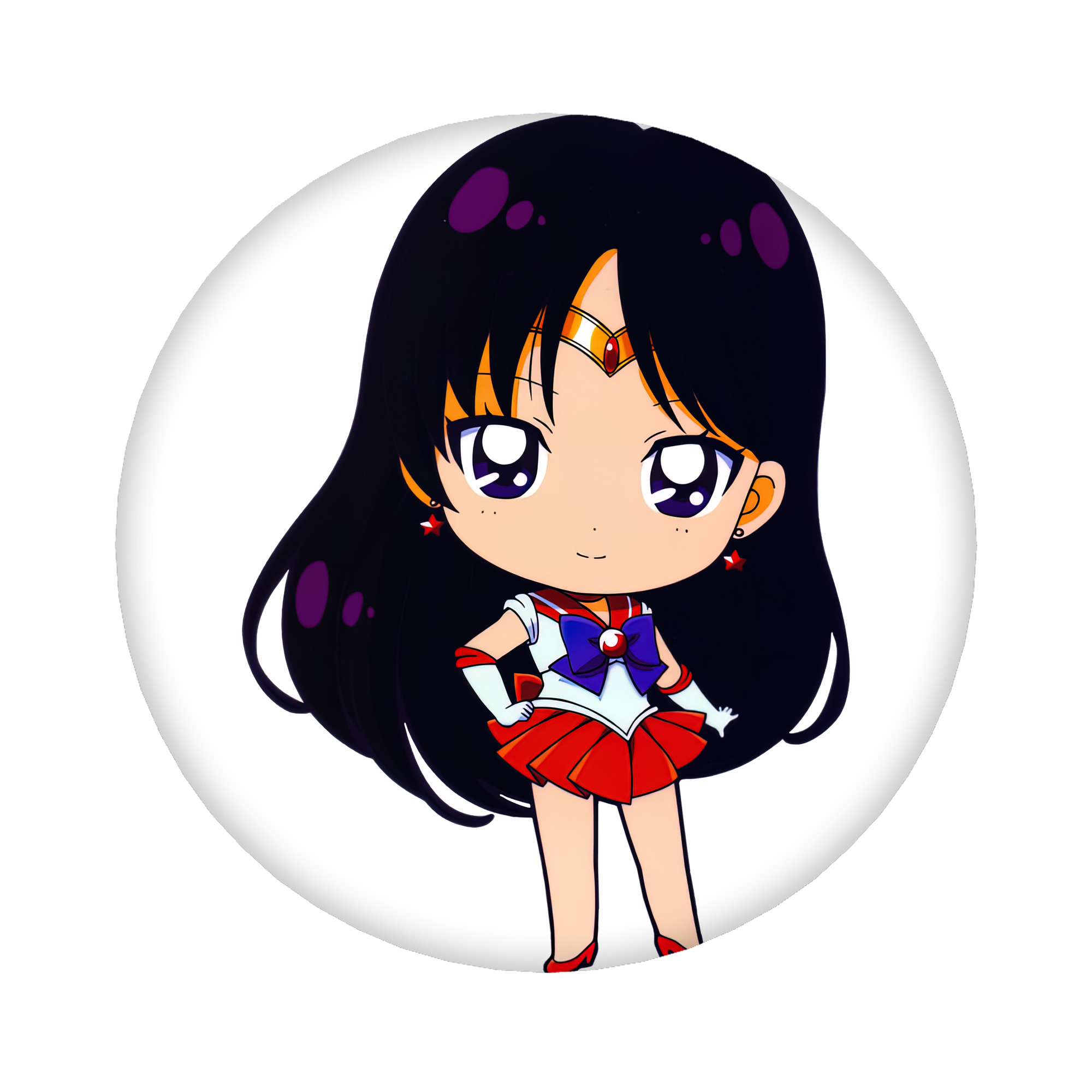 （画像用） 美少女戦士セーラームーン 火野レイ ひの レイ Sailor Moon Hino Rei （セーラーマーズ,Sailor Mars） 6cm 缶バッジ 複数セット