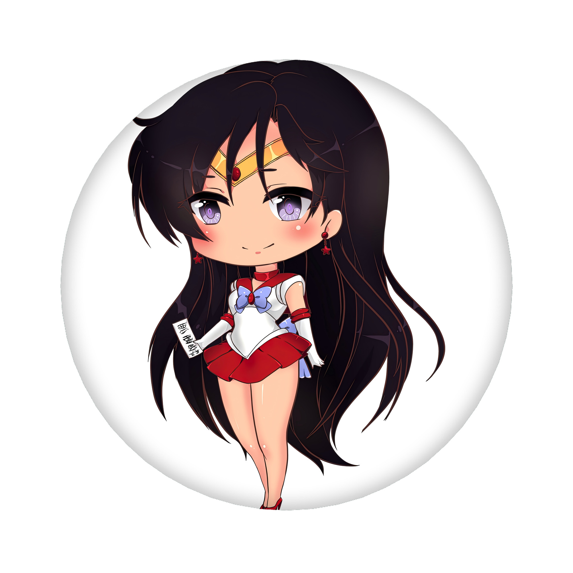 （画像用） 美少女戦士セーラームーン 火野レイ ひの レイ Sailor Moon Hino Rei （セーラーマーズ,Sailor Mars） 6cm 缶バッジ 複数セット