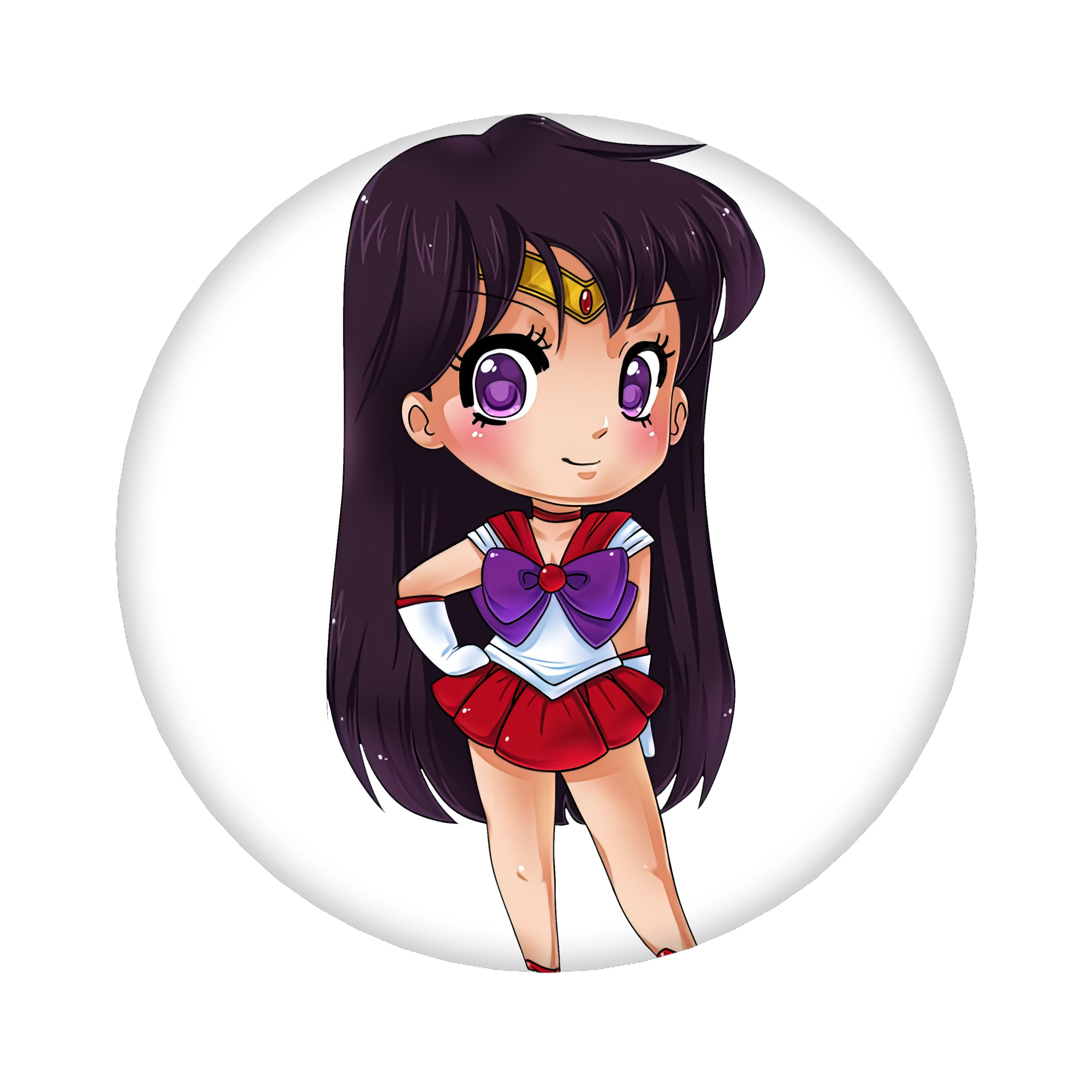 （画像用） 美少女戦士セーラームーン 火野レイ ひの レイ Sailor Moon Hino Rei （セーラーマーズ,Sailor Mars） 6cm 缶バッジ 複数セット