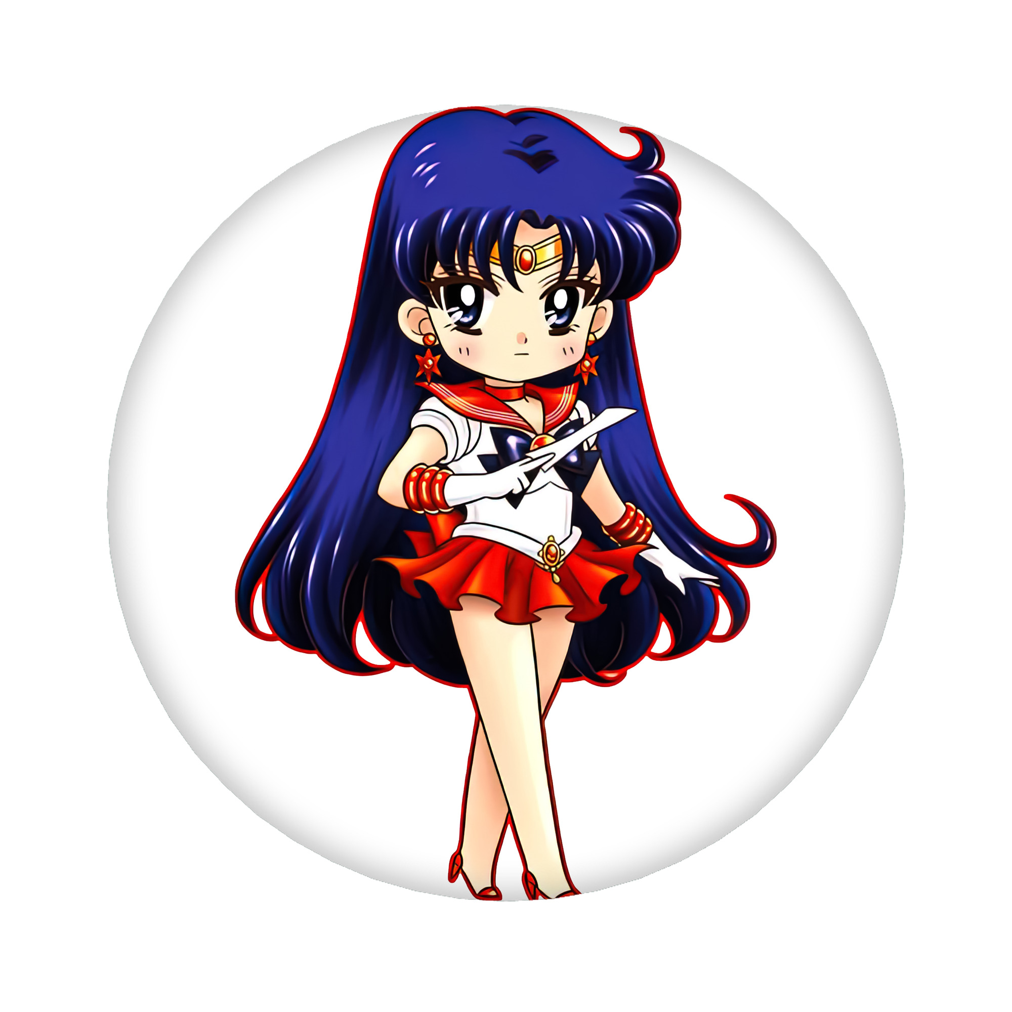 （画像用） 美少女戦士セーラームーン 火野レイ ひの レイ Sailor Moon Hino Rei （セーラーマーズ,Sailor Mars） 6cm 缶バッジ 複数セット