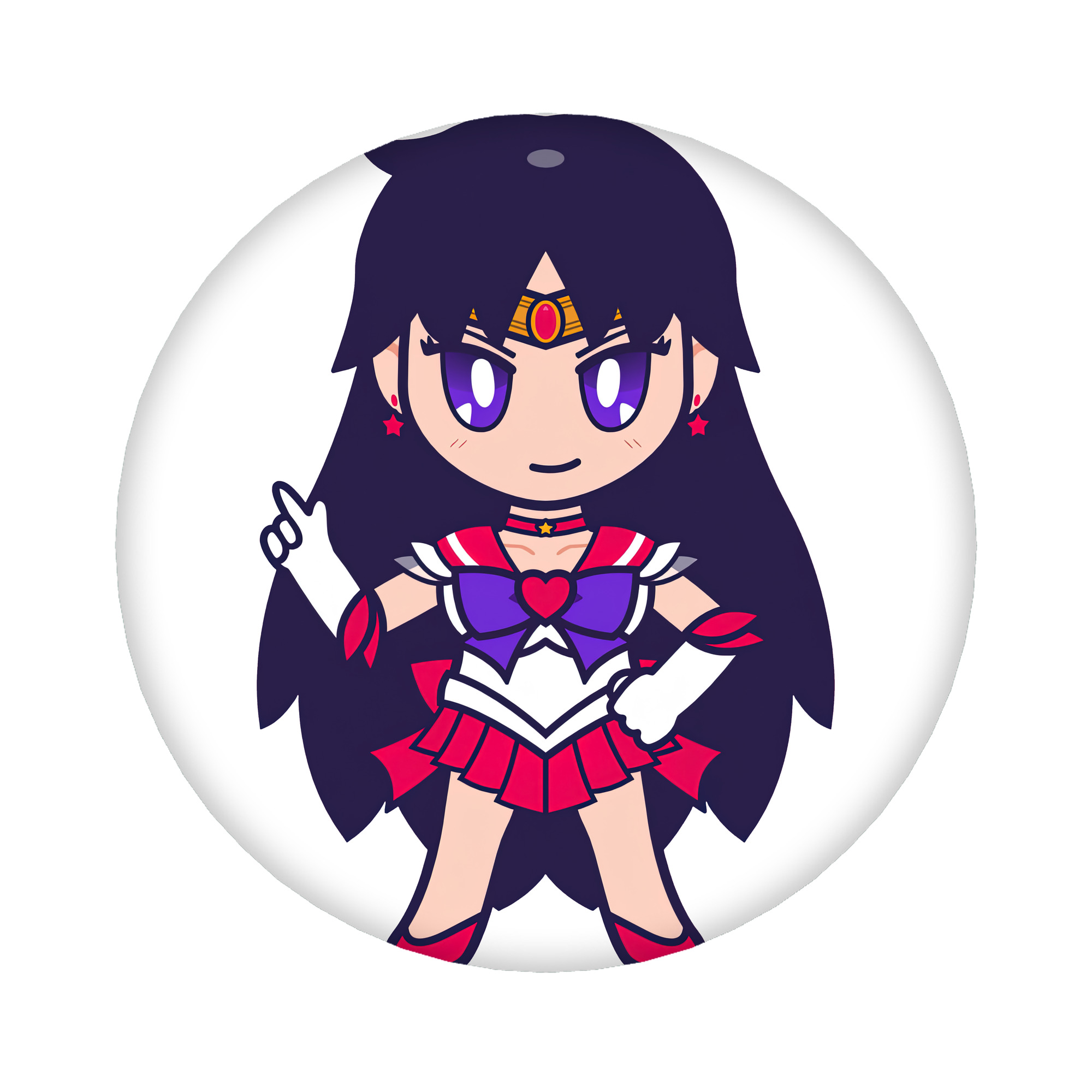 （画像用） 美少女戦士セーラームーン 火野レイ ひの レイ Sailor Moon Hino Rei （セーラーマーズ,Sailor Mars） 6cm 缶バッジ 複数セット