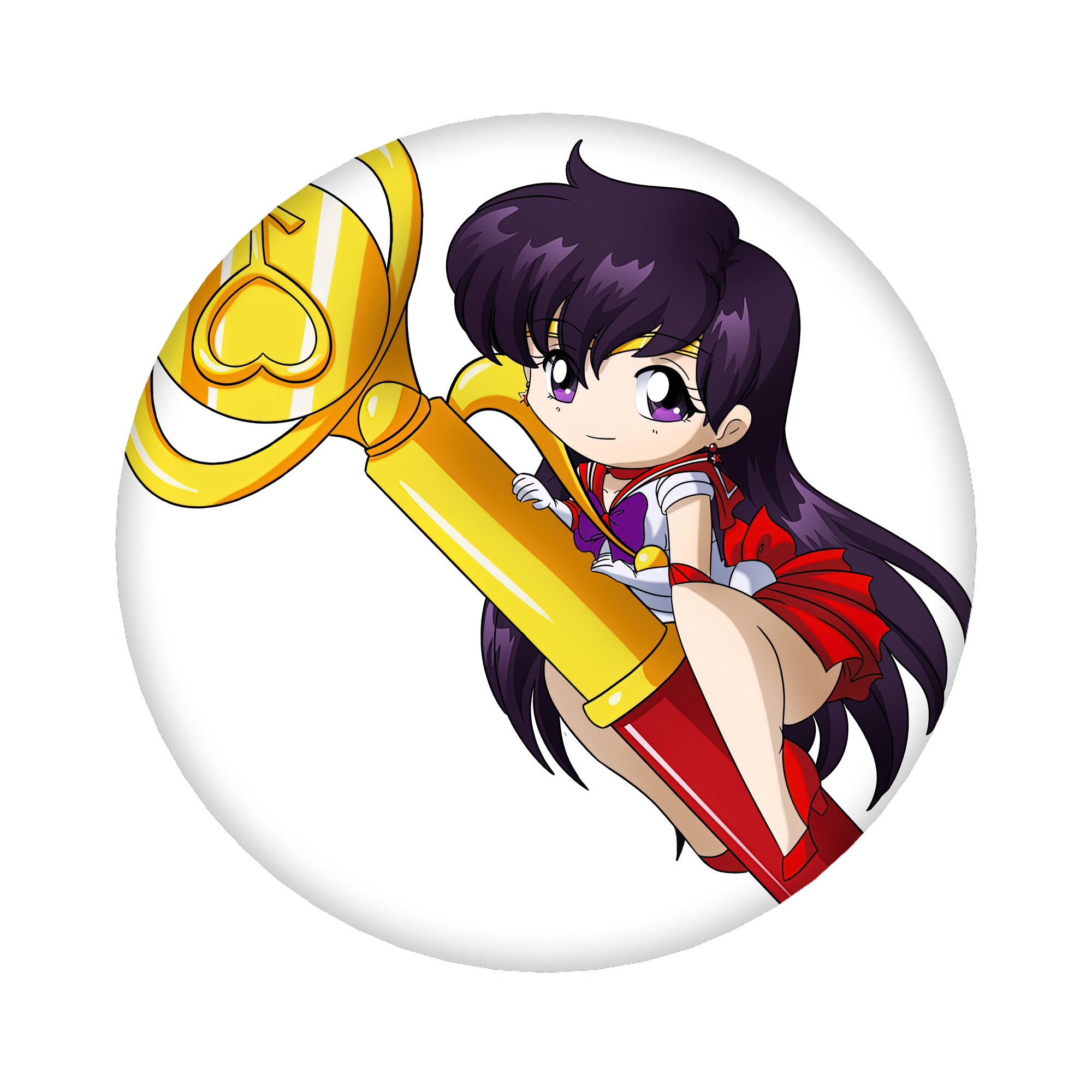 （画像用） 美少女戦士セーラームーン 火野レイ ひの レイ Sailor Moon Hino Rei （セーラーマーズ,Sailor Mars） 6cm 缶バッジ 複数セット