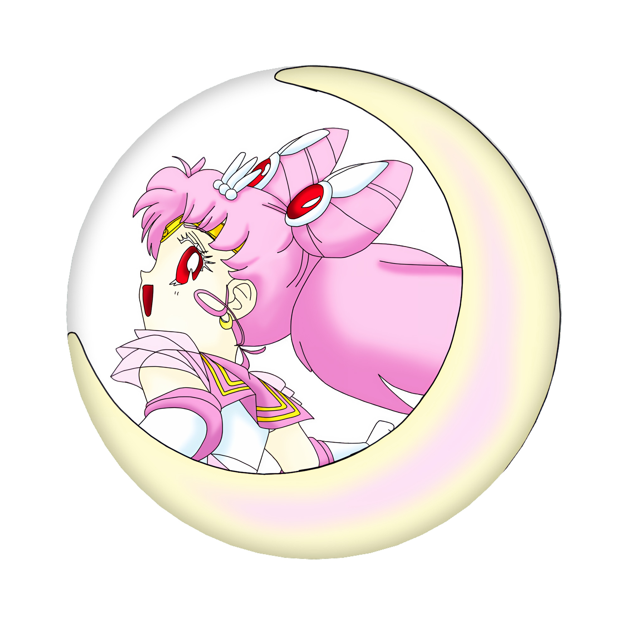（画像用） 美少女戦士セーラームーン ちびうさ Sailor Moon Chibiusa Tsukino Usagi Small Lady Serenity 6cm 缶バッジ 複数セット