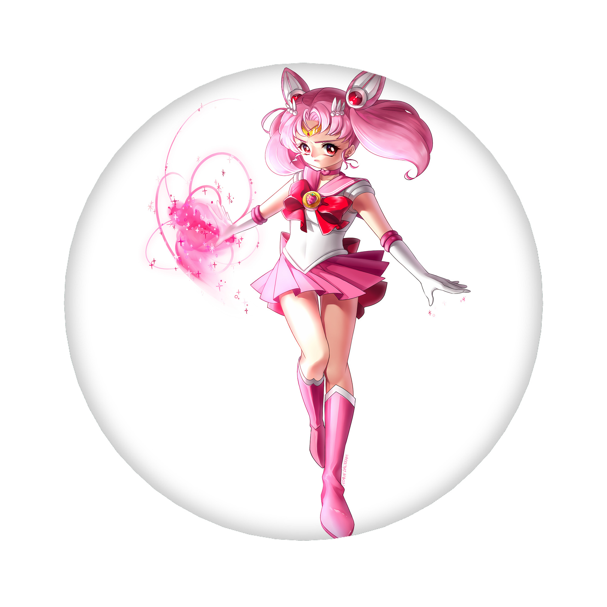 （画像用） 美少女戦士セーラームーン ちびうさ Sailor Moon Chibiusa Tsukino Usagi Small Lady Serenity 6cm 缶バッジ 複数セット