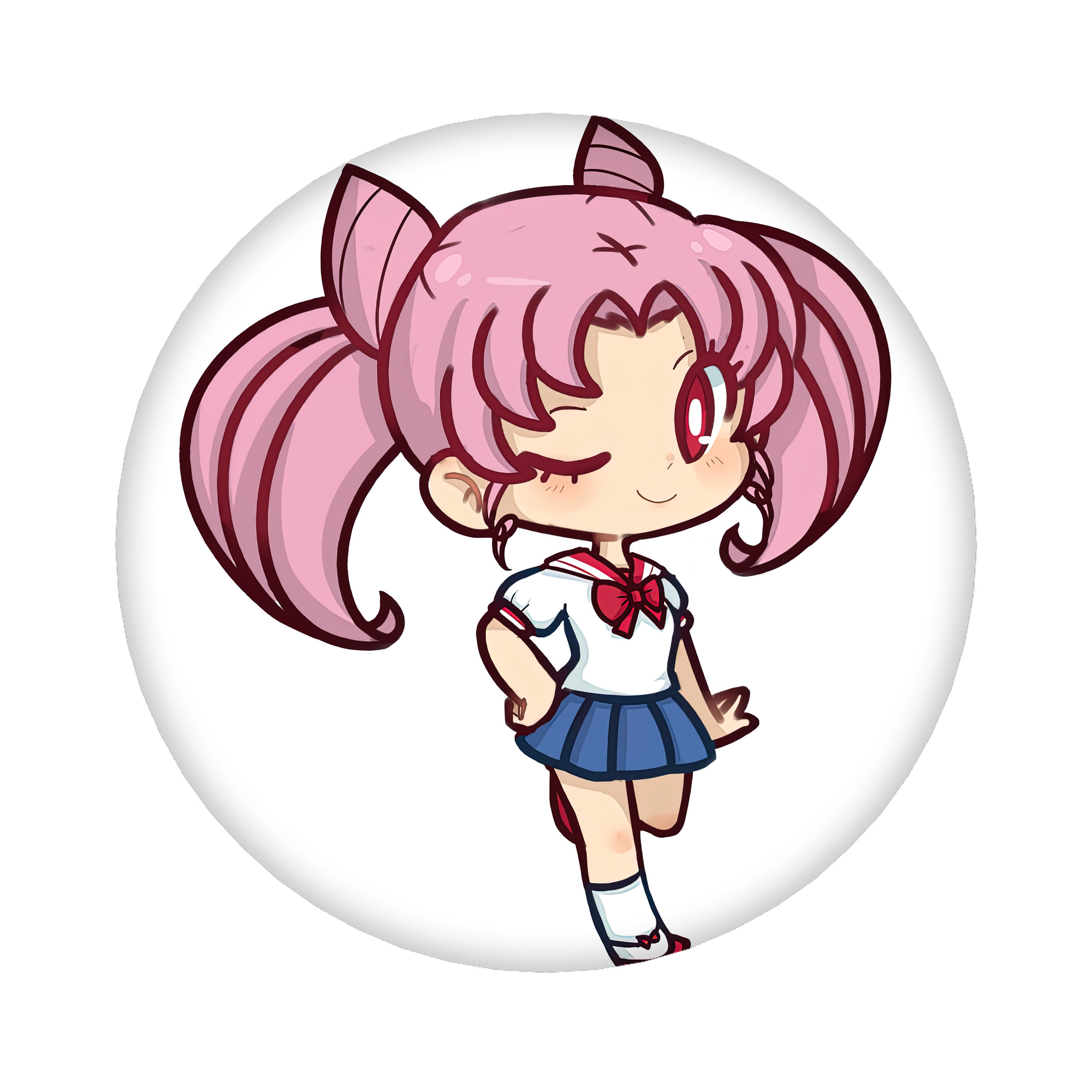 （画像用） 美少女戦士セーラームーン ちびうさ Sailor Moon Chibiusa Tsukino Usagi Small Lady Serenity 6cm 缶バッジ 複数セット