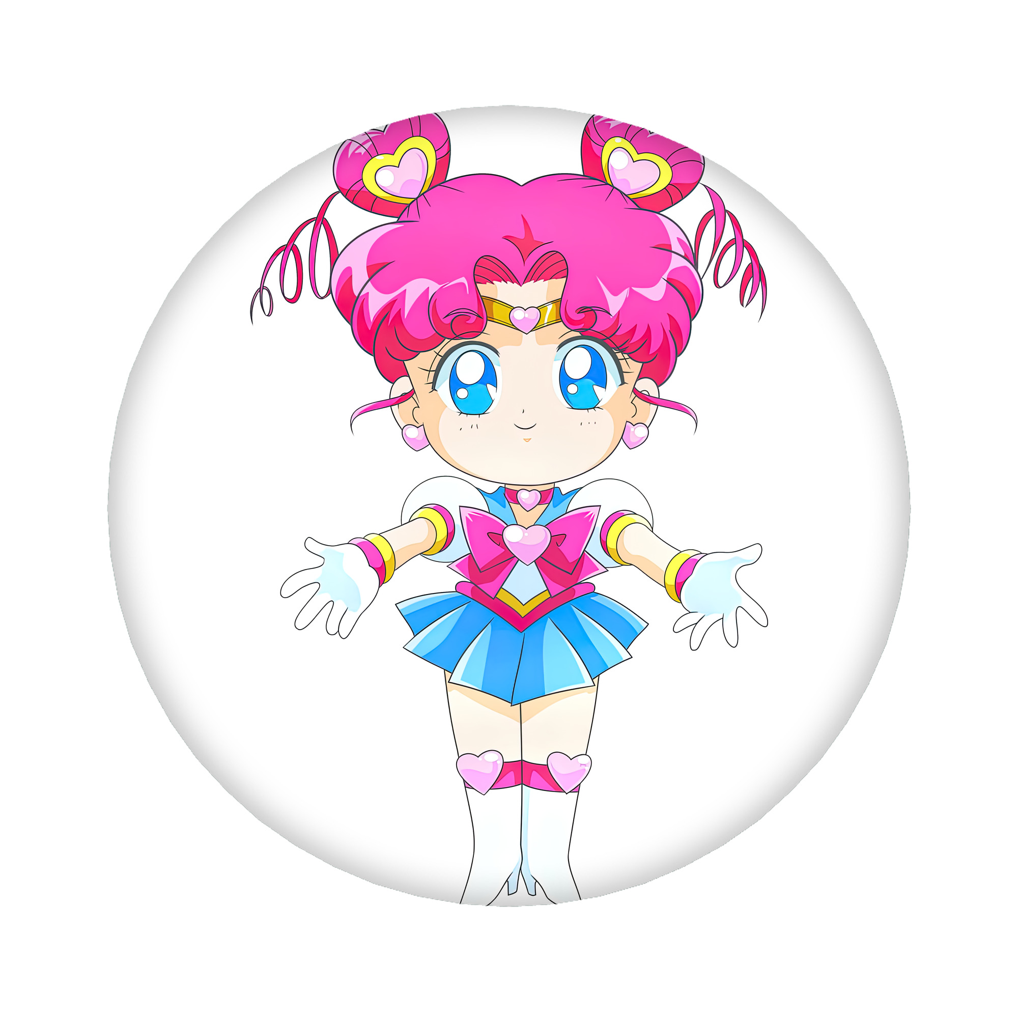 （画像用） 美少女戦士セーラームーン ちびうさ Sailor Moon Chibiusa Tsukino Usagi Small Lady Serenity 6cm 缶バッジ 複数セット