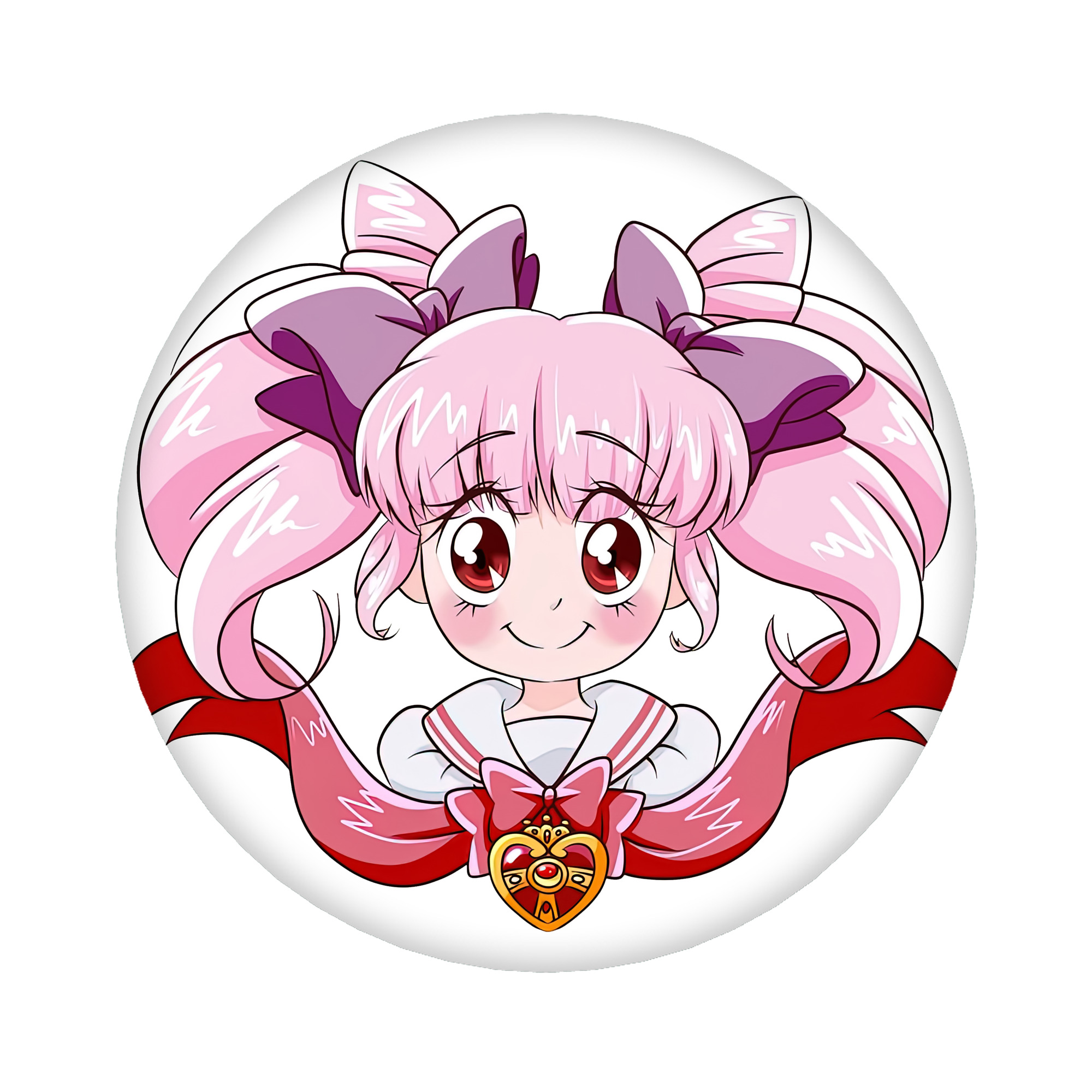 （画像用） 美少女戦士セーラームーン ちびうさ Sailor Moon Chibiusa Tsukino Usagi Small Lady Serenity 6cm 缶バッジ 複数セット