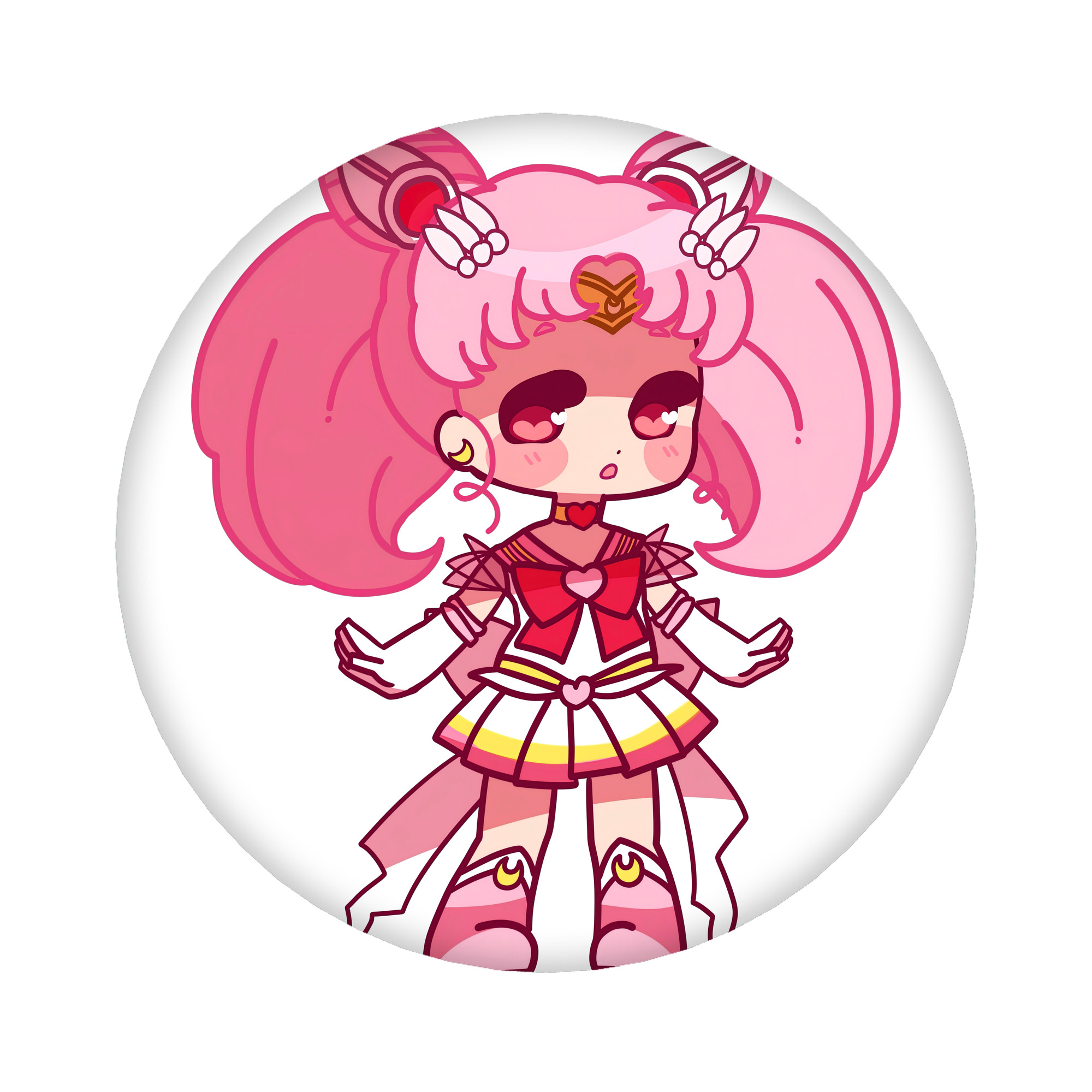 （画像用） 美少女戦士セーラームーン ちびうさ Sailor Moon Chibiusa Tsukino Usagi Small Lady Serenity 6cm 缶バッジ 複数セット