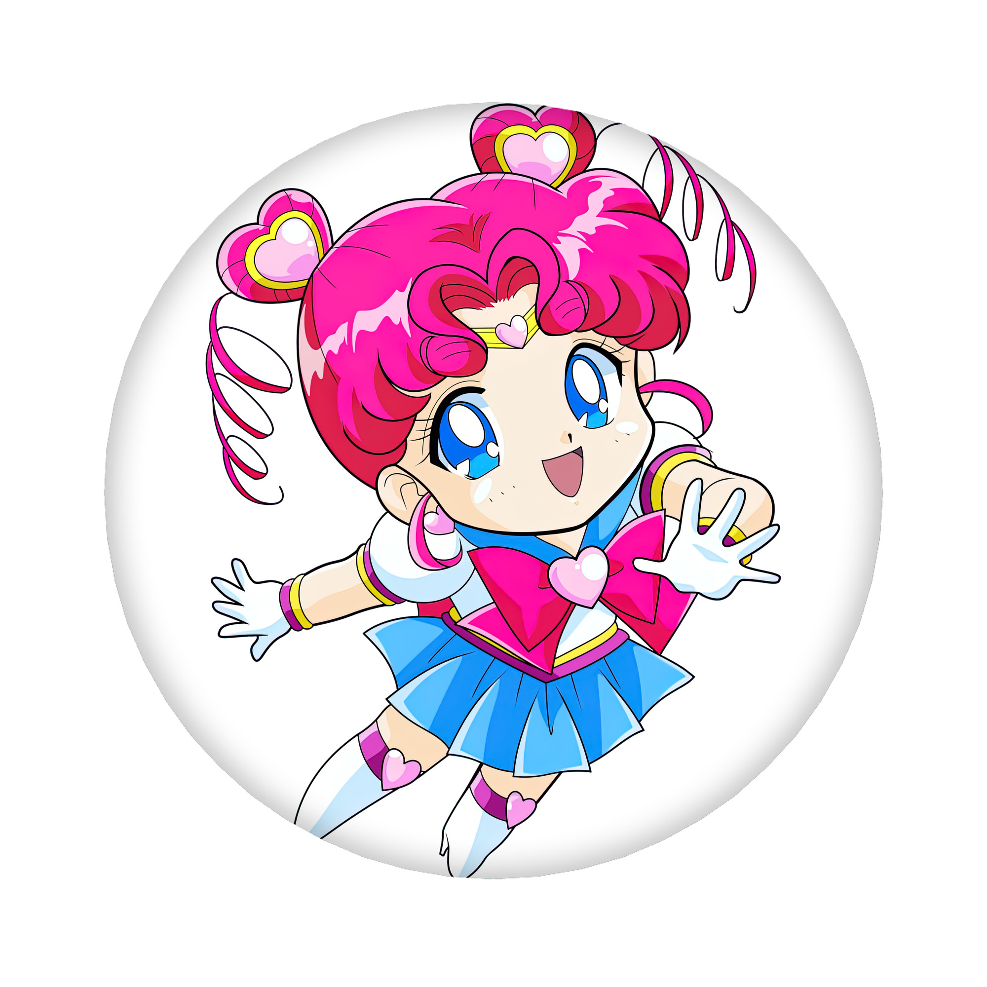 （画像用） 美少女戦士セーラームーン ちびうさ Sailor Moon Chibiusa Tsukino Usagi Small Lady Serenity 6cm 缶バッジ 複数セット