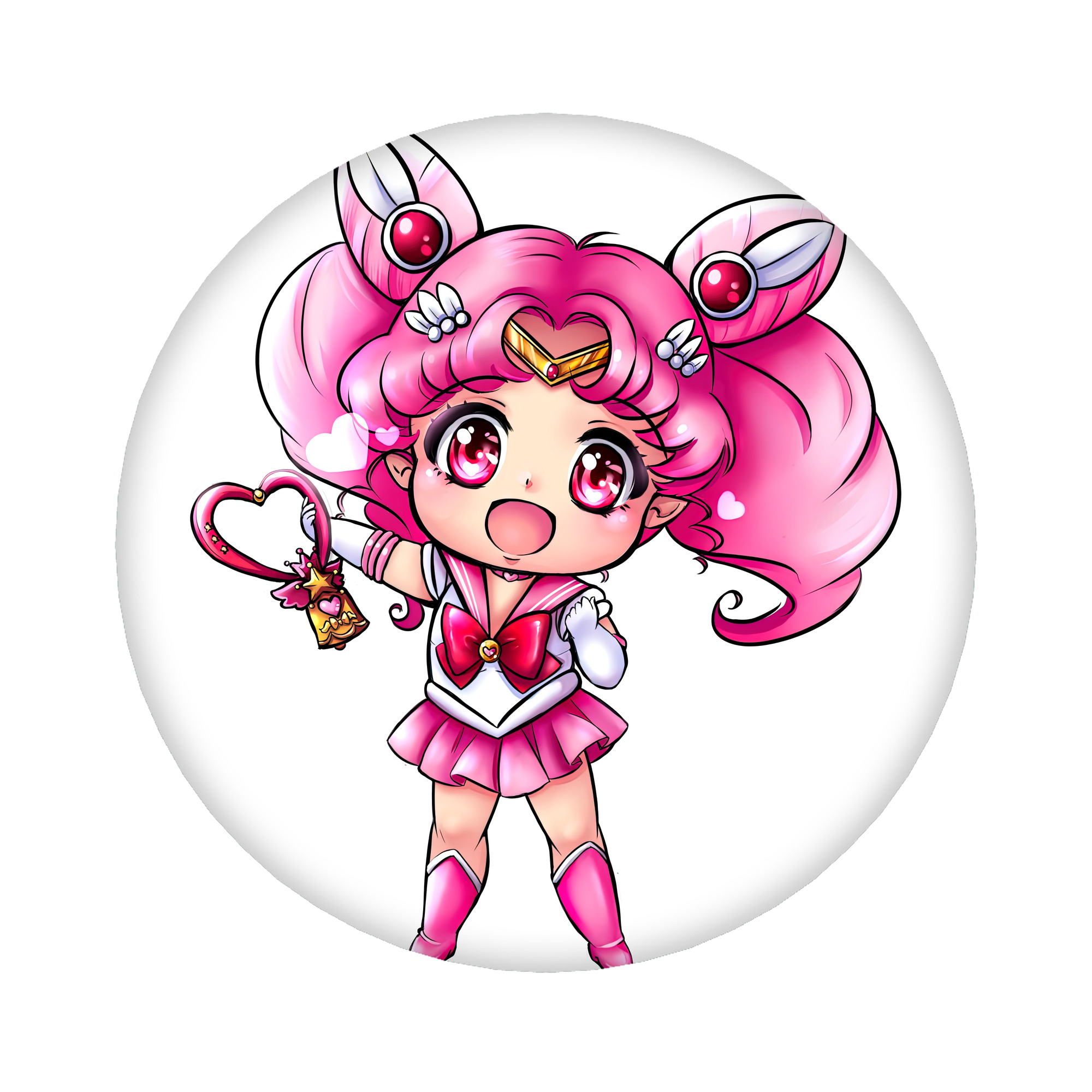 （画像用） 美少女戦士セーラームーン ちびうさ Sailor Moon Chibiusa Tsukino Usagi Small Lady Serenity 6cm 缶バッジ 複数セット